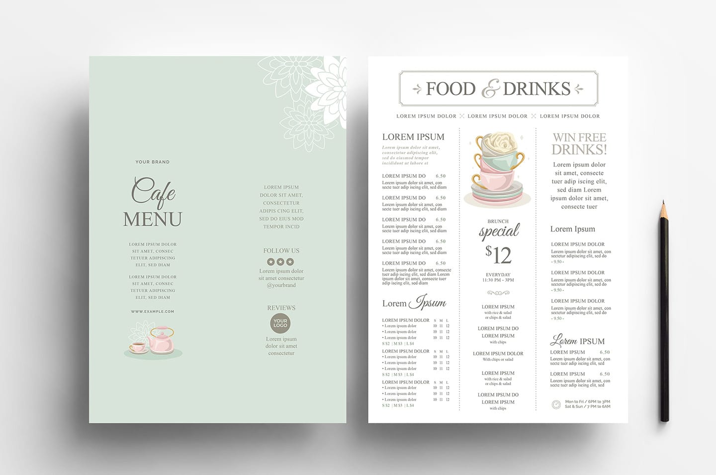Afternoon Tea Menu Template