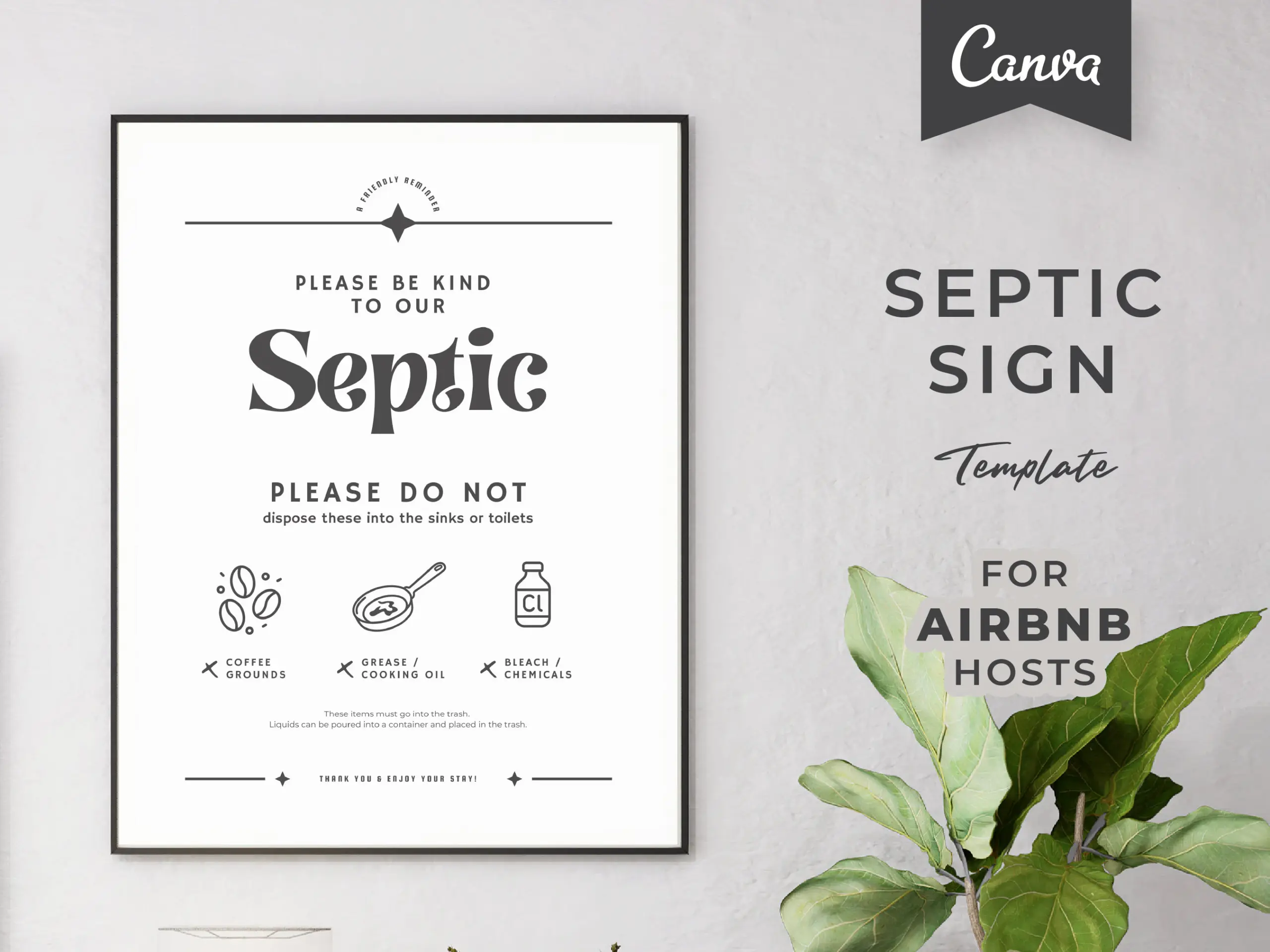 Airbnb Septic Sign Printable Septic