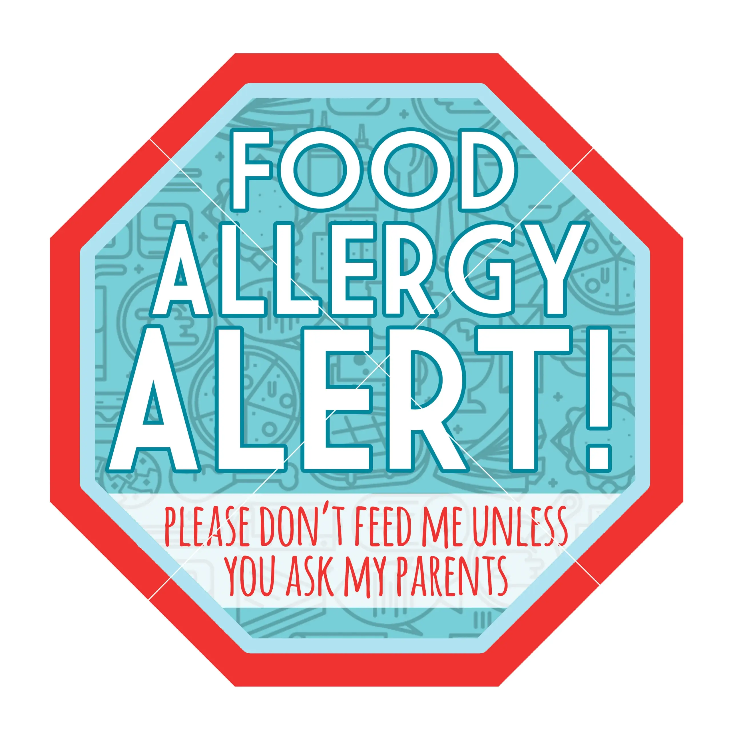 Allergy Alert Stop Sign Printable