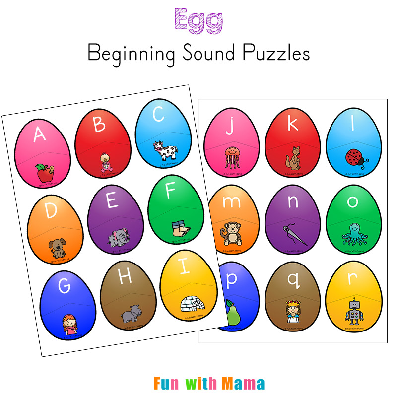 Alphabet Beginning Letter Sound Match Eggs