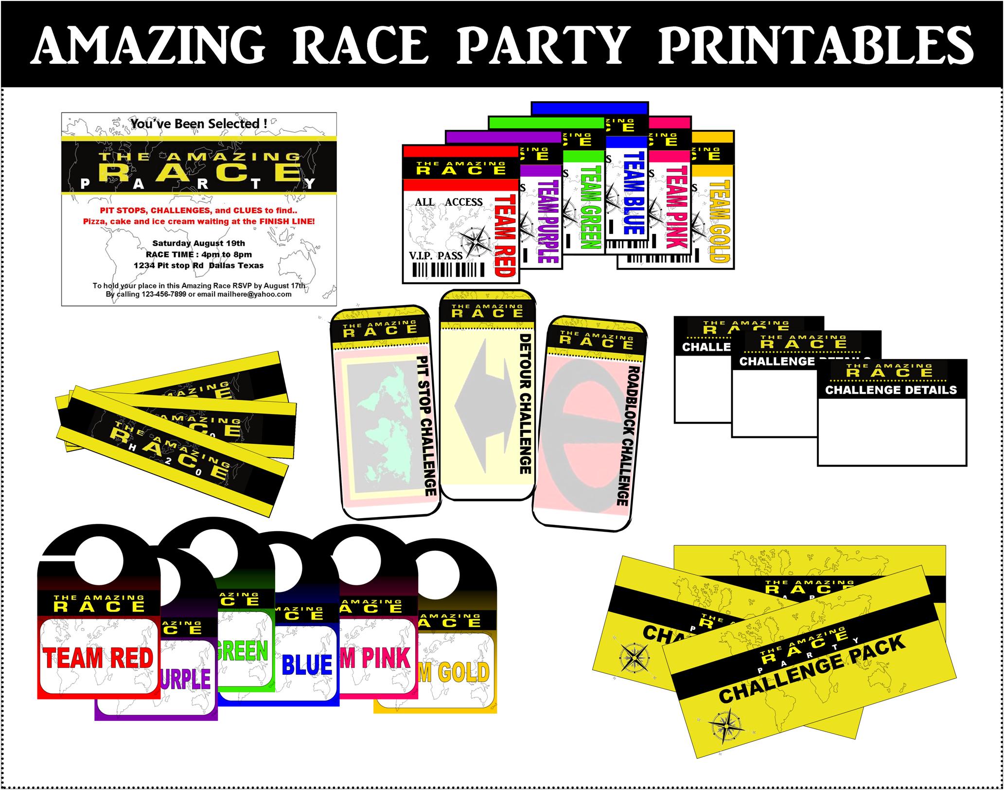 Amazing Race Printables Review