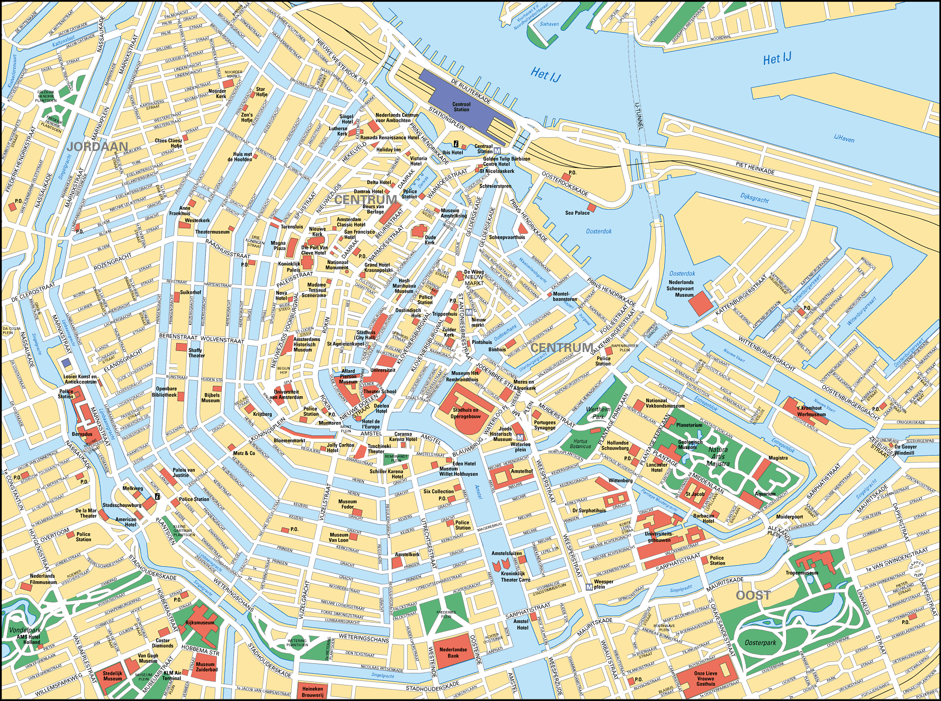 Amsterdam Tourist Map