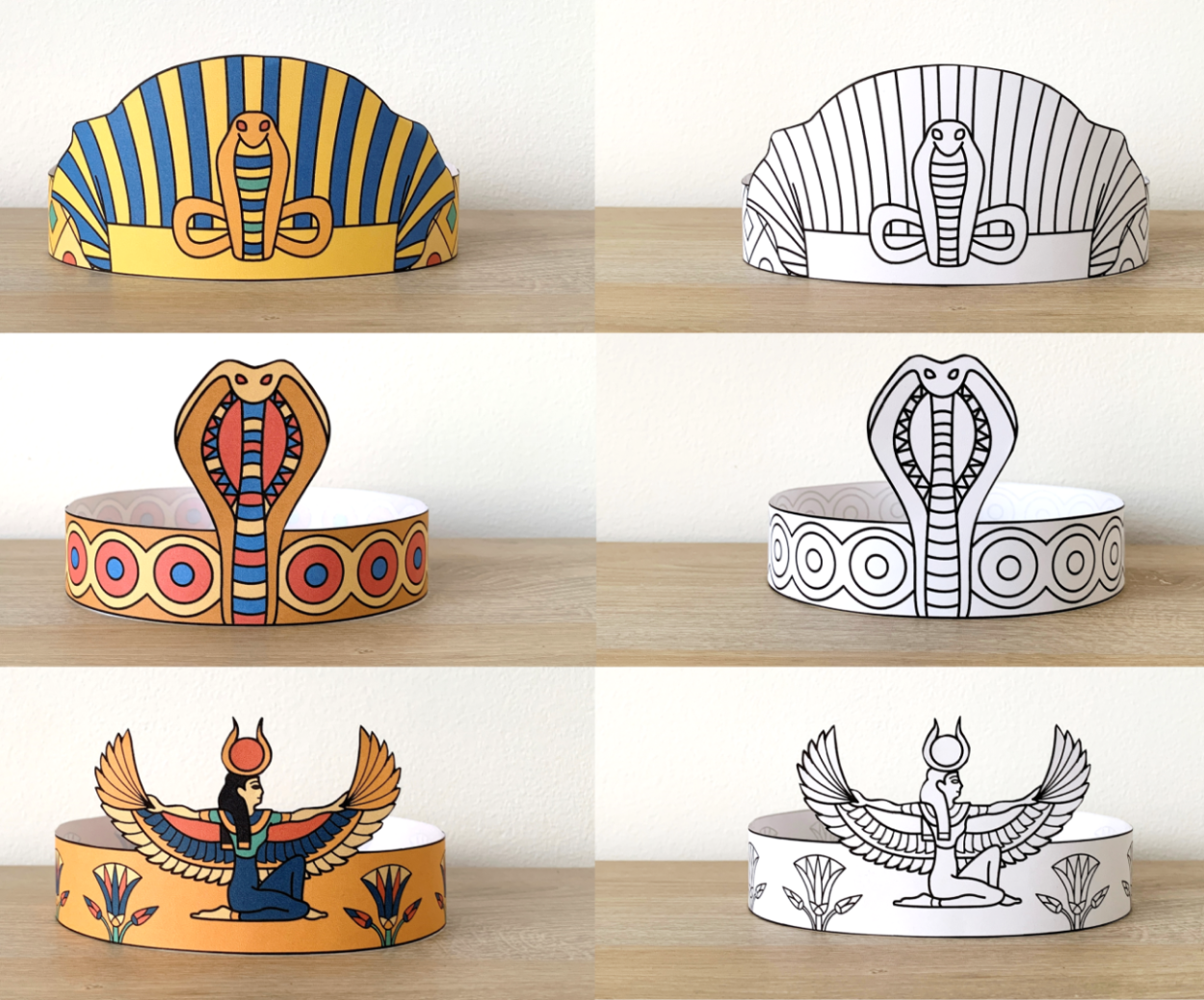 free printable egyptian headress pattern