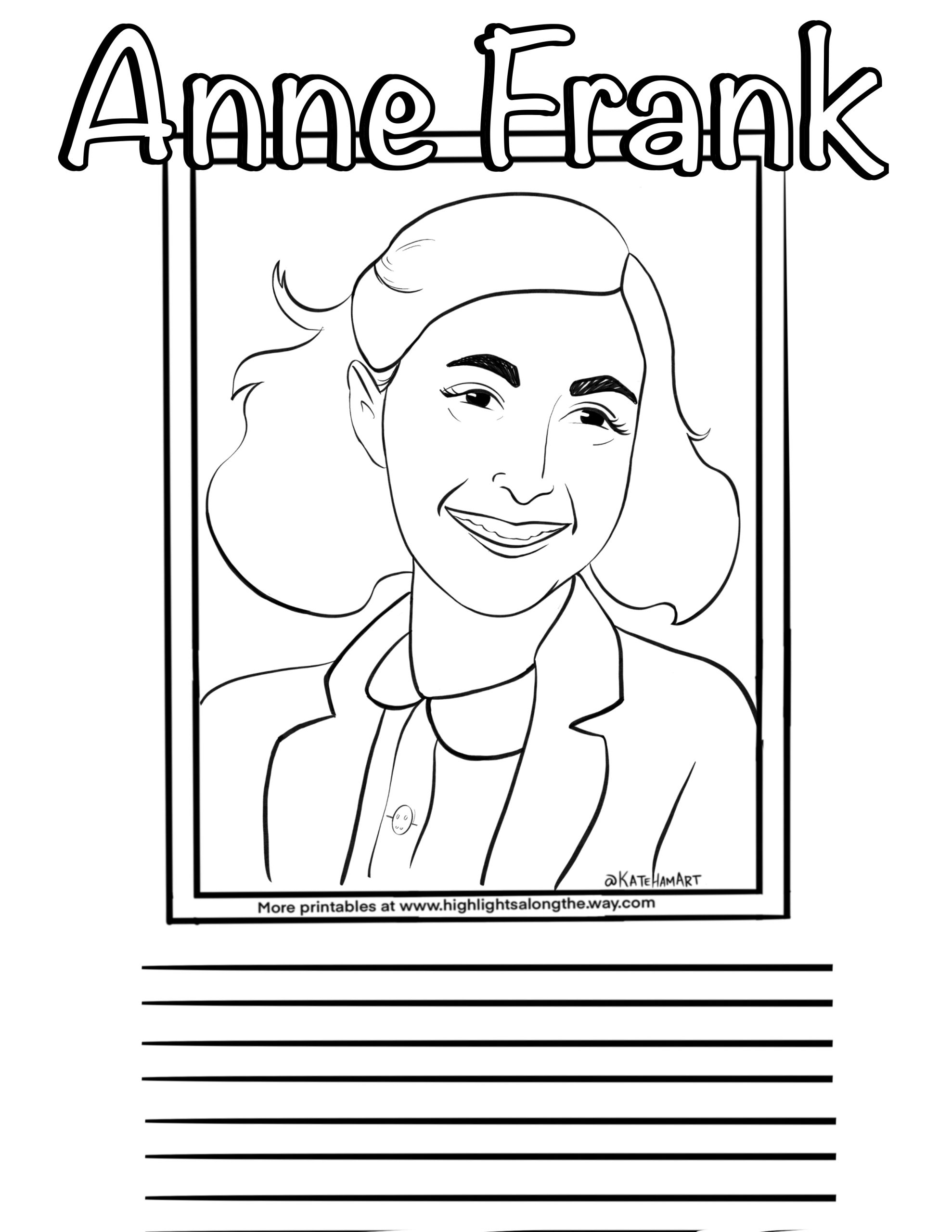 Anne Frank Activity Sheet
