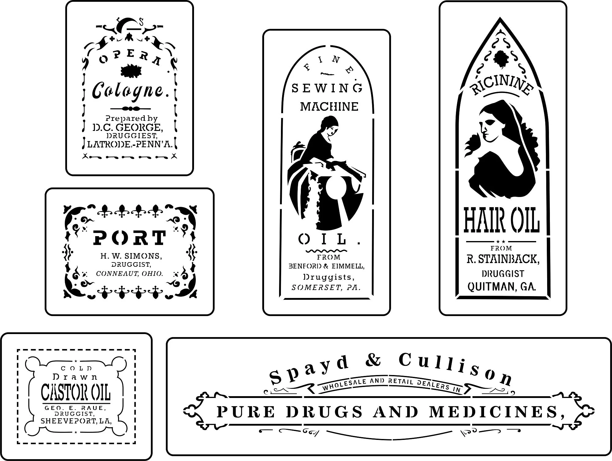 free printable victorian stencils