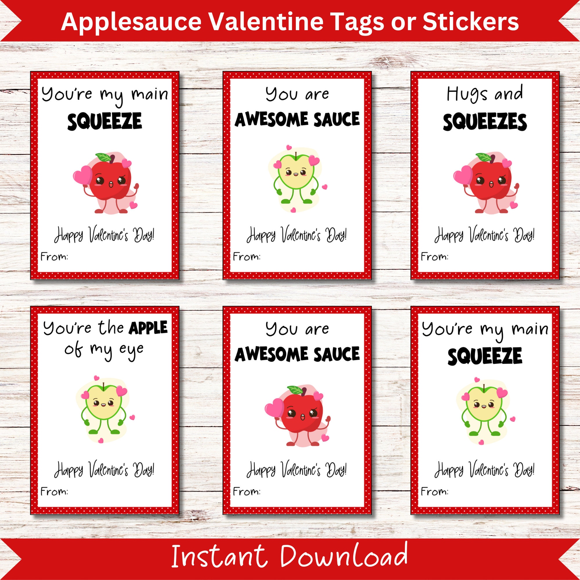 Applesauce Valentines Classroom