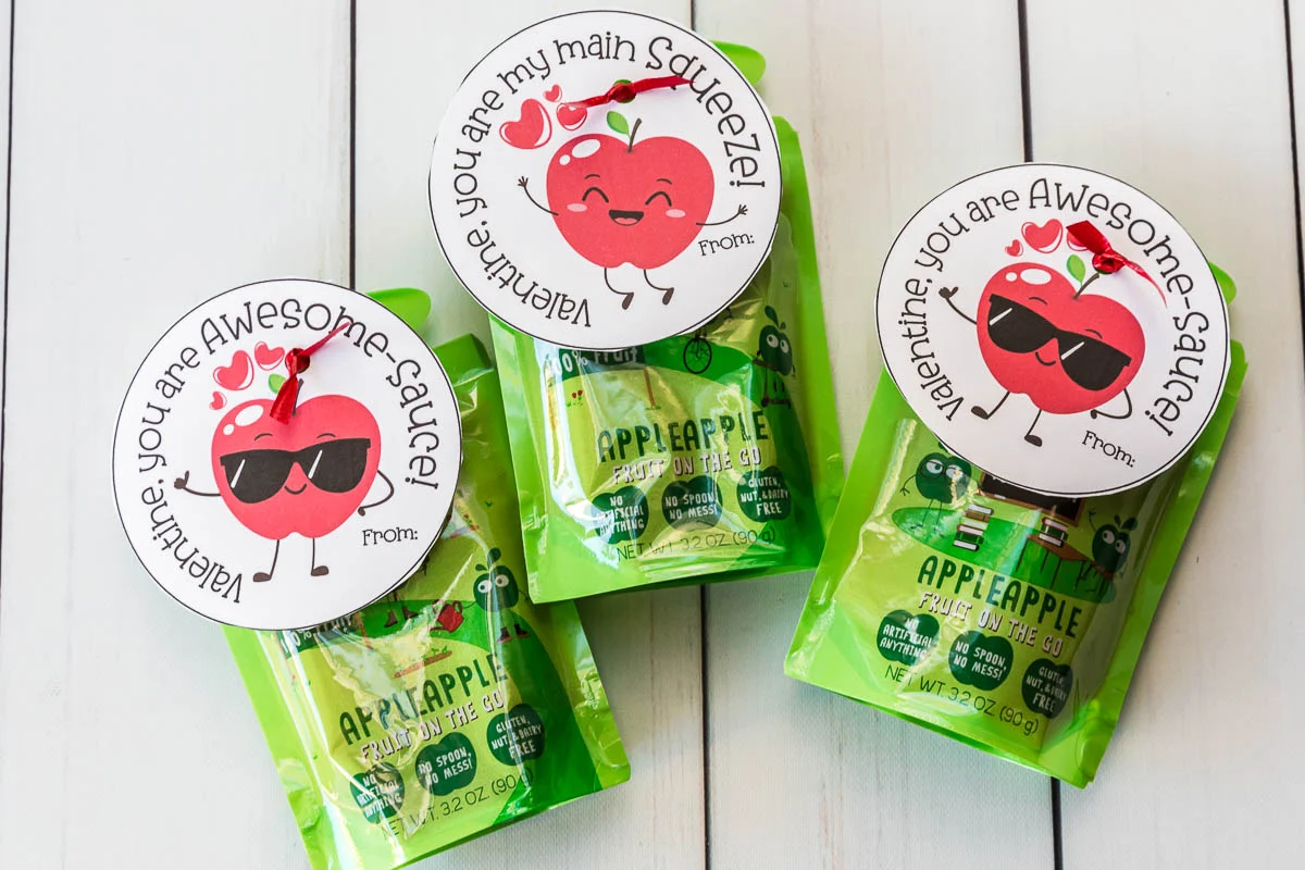 Applesauce Valentines Printable