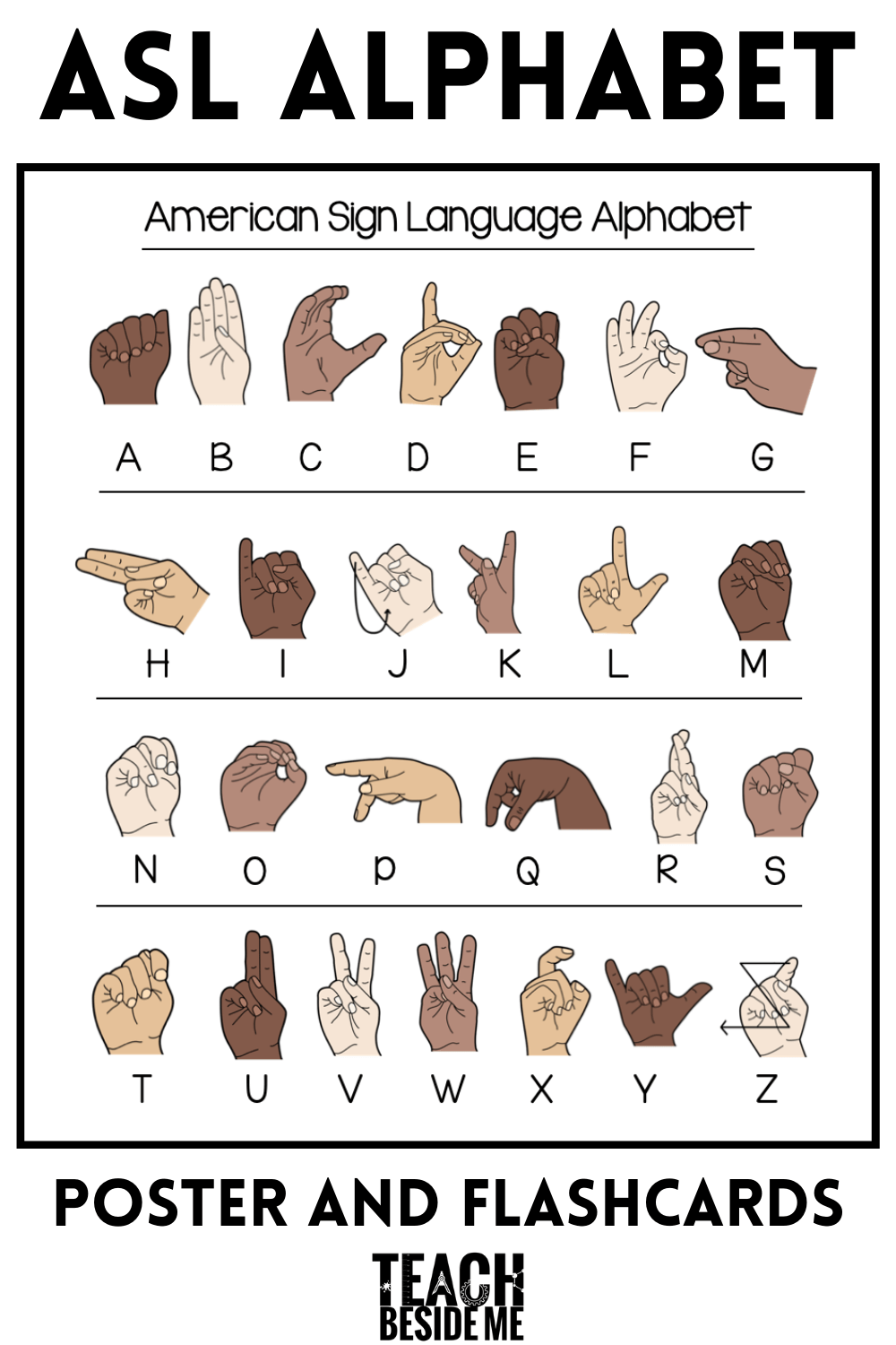 basic sign language asl flash cards free printable