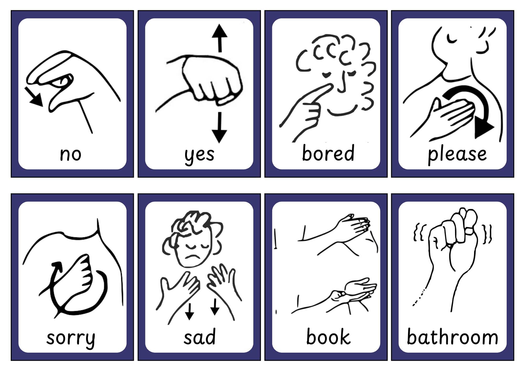 Asl Sign Language Flashcards