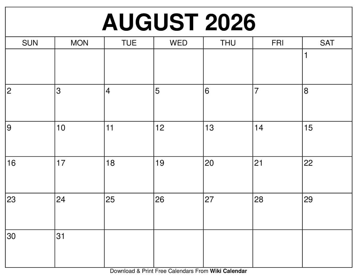 August Calendars