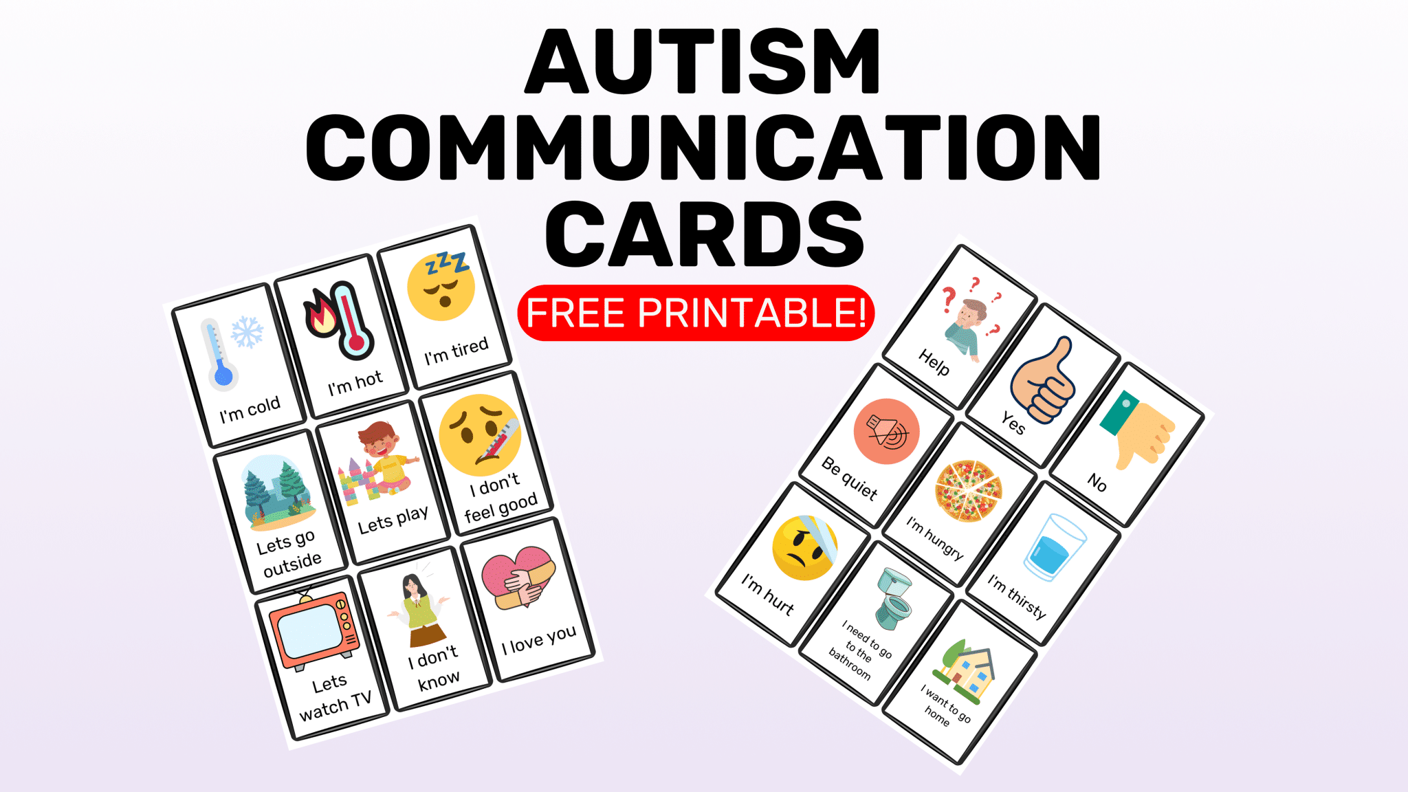 Autism Communication Cards Autism Communication Cards