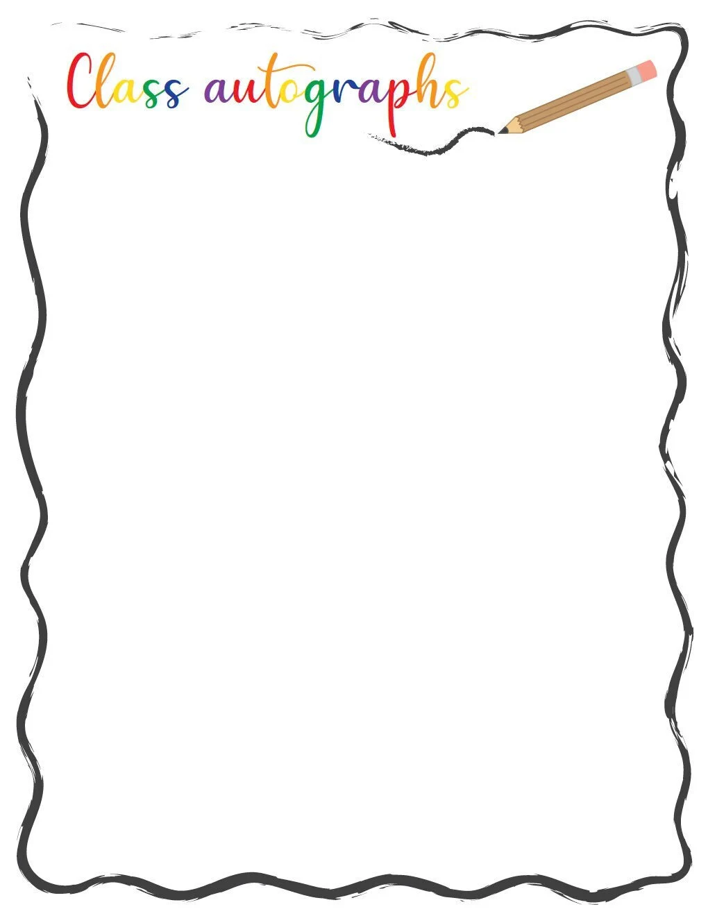 Autograph Book Template