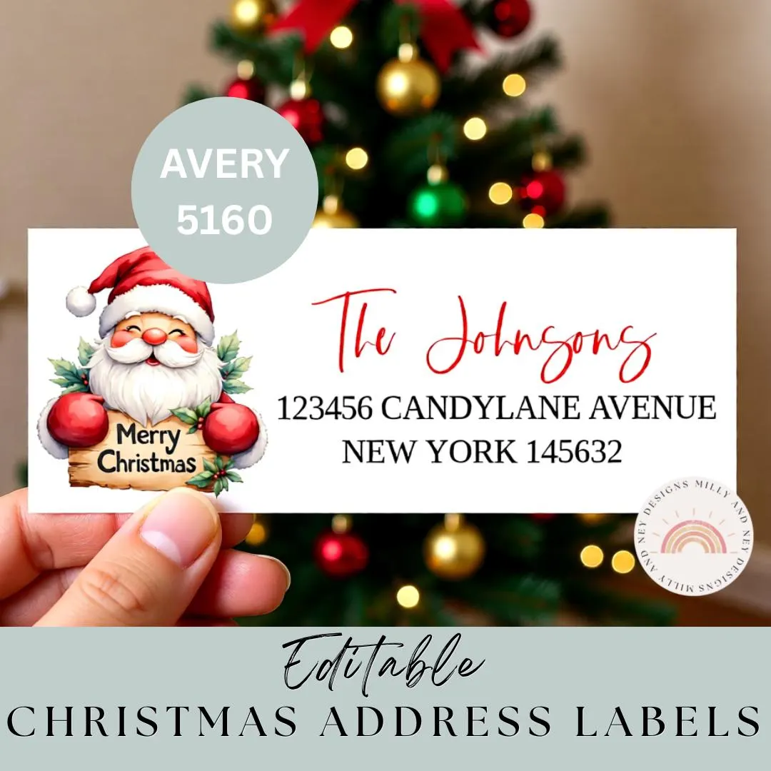 Avery 5160 Christmas Label Avery 5160 Christmas Label