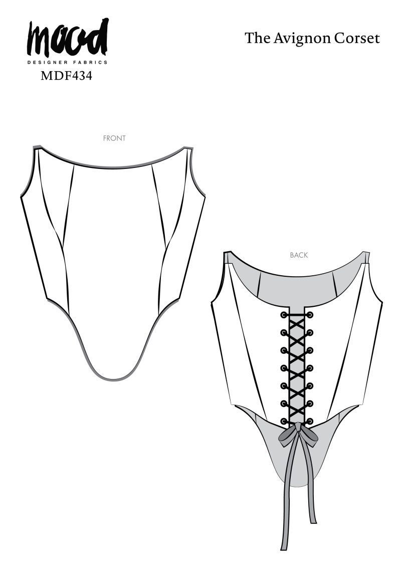 Avignon Corset Free Sewing Pattern
