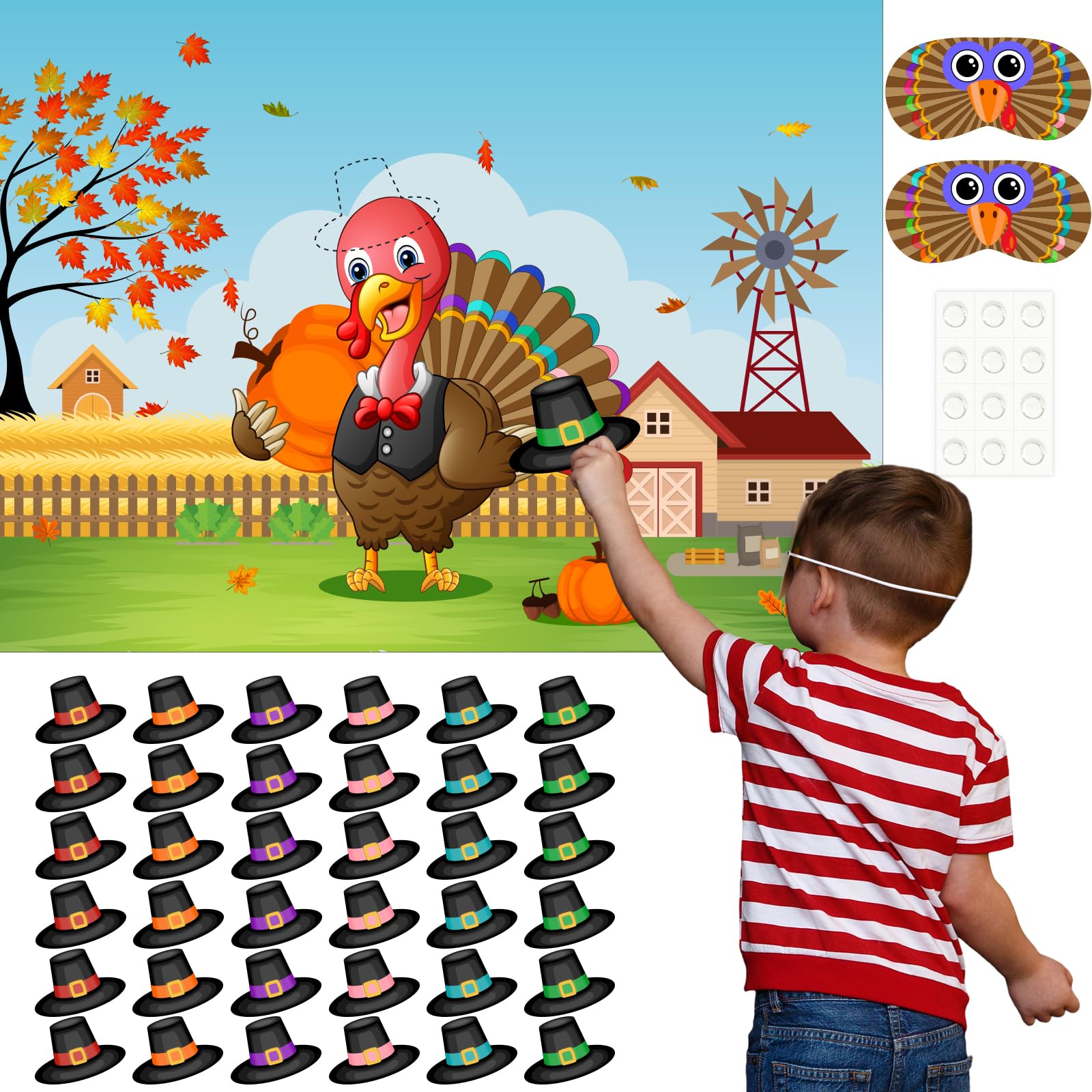 pin the tail on the turkey game printable