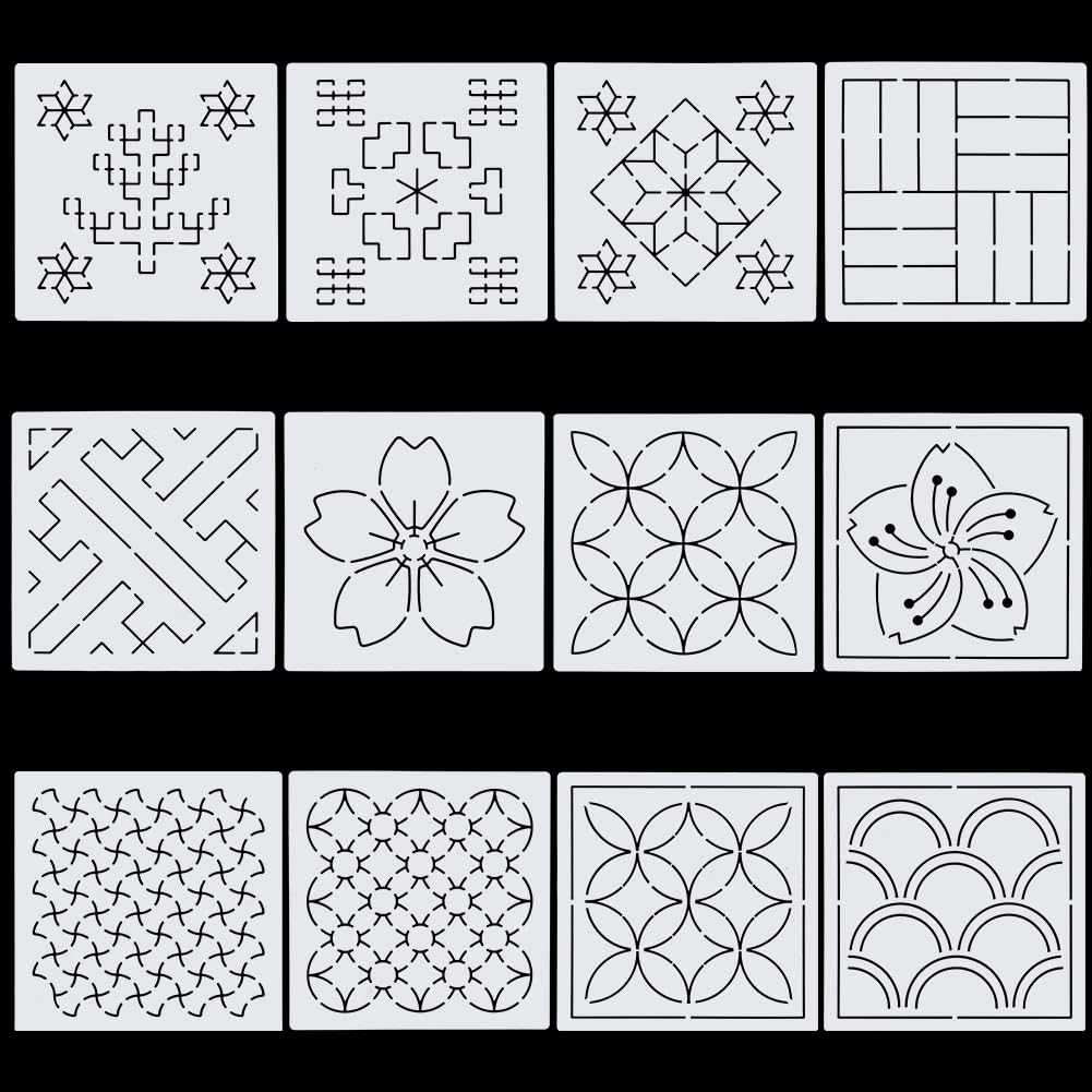 beginner easy free printable sashiko patterns