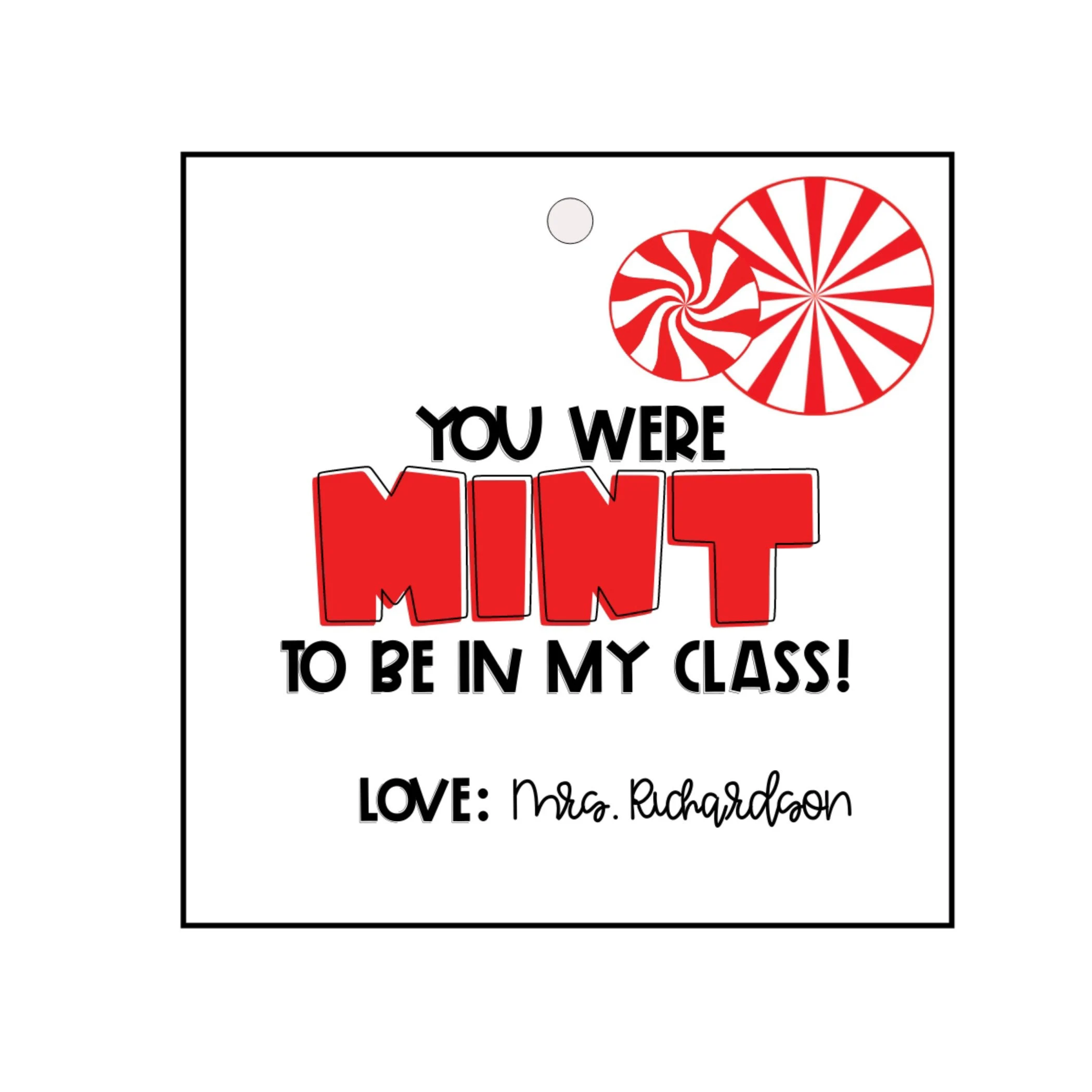 Back To School Gift Tags Mint To Be