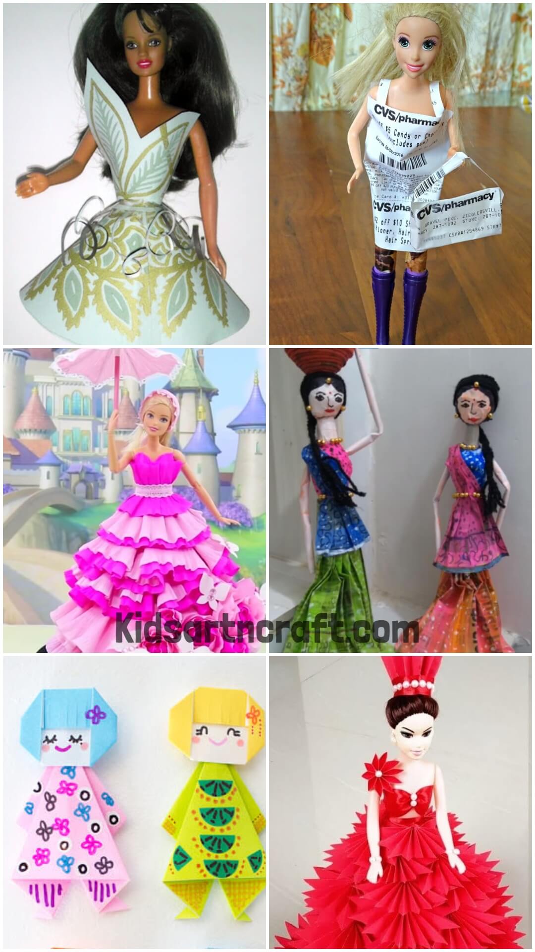 Barbie Paper Craft Ideas For Kids