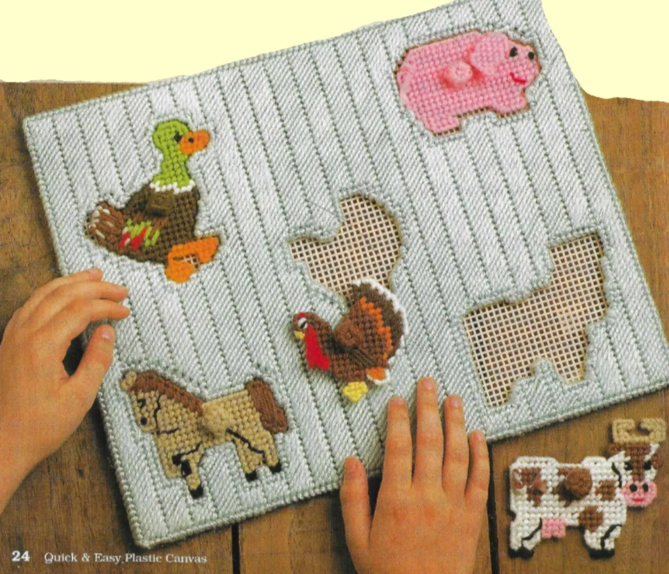 Barnyard Puzzle Plastic Canvas Pattern