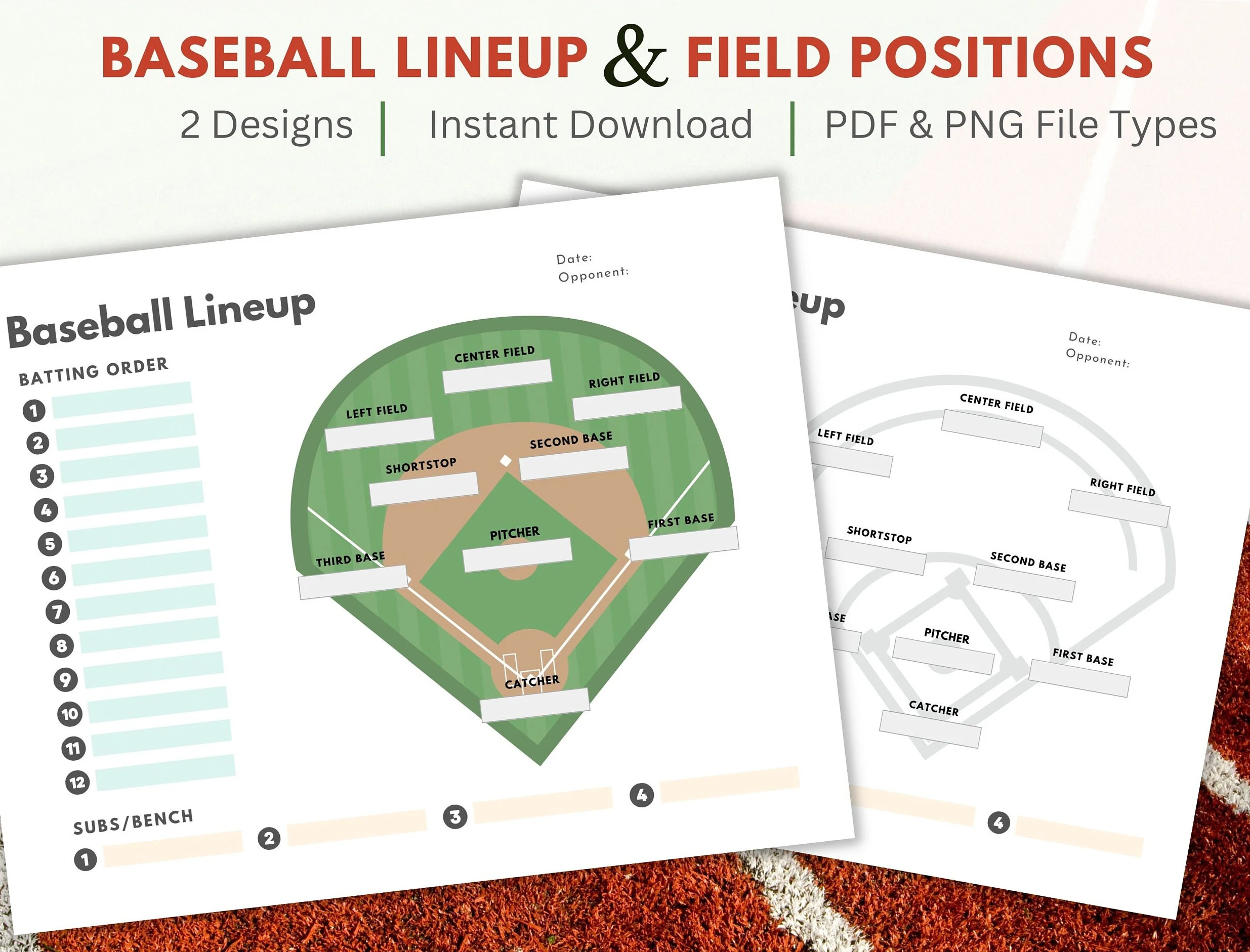 free printable baseball field diagram
