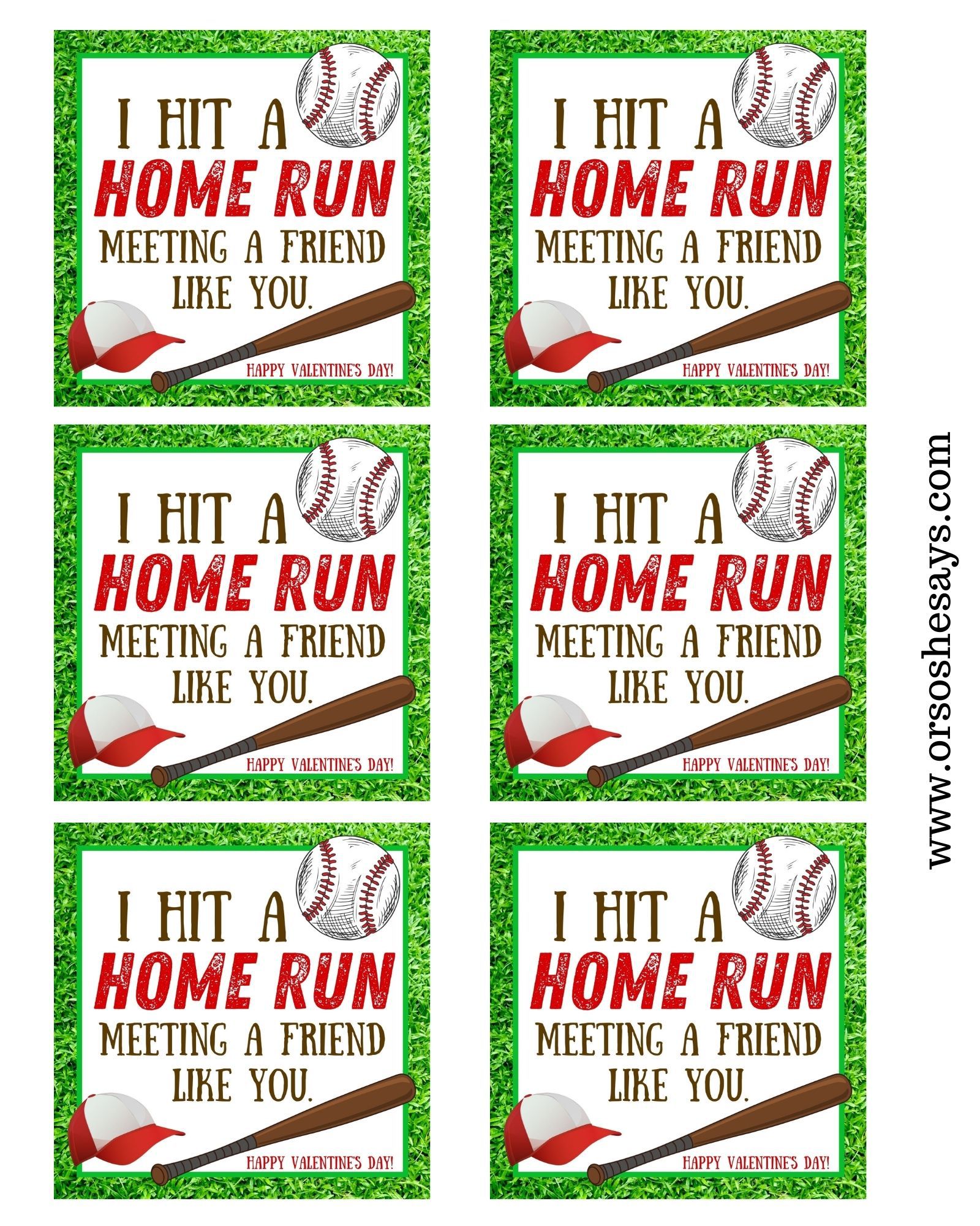 Baseball Valentine