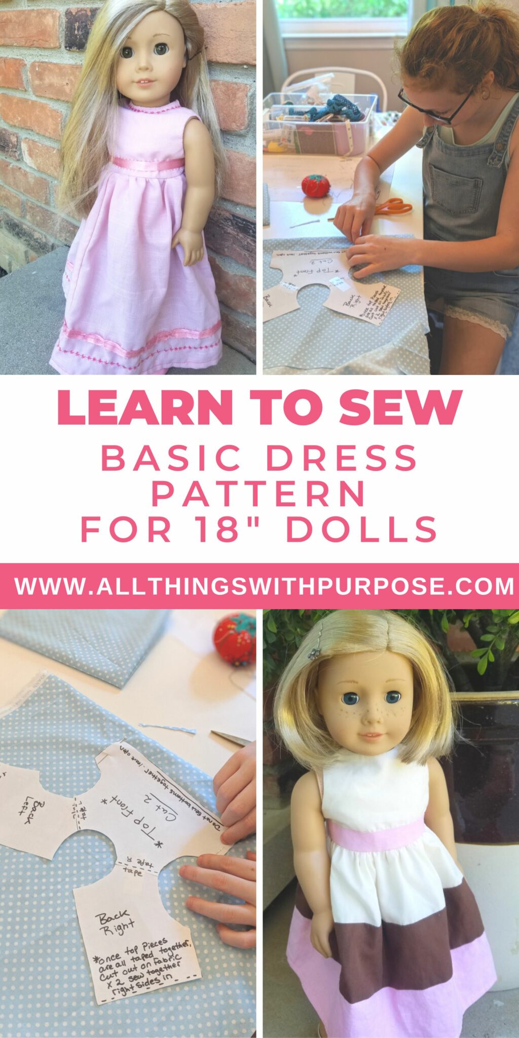 Basic Dress Pattern For American Girl Dolls