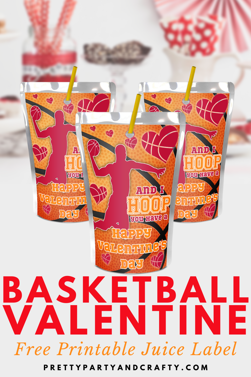 Basketball Valentines Kool Aid Printable Basketball Valentines Kool Aid Printable