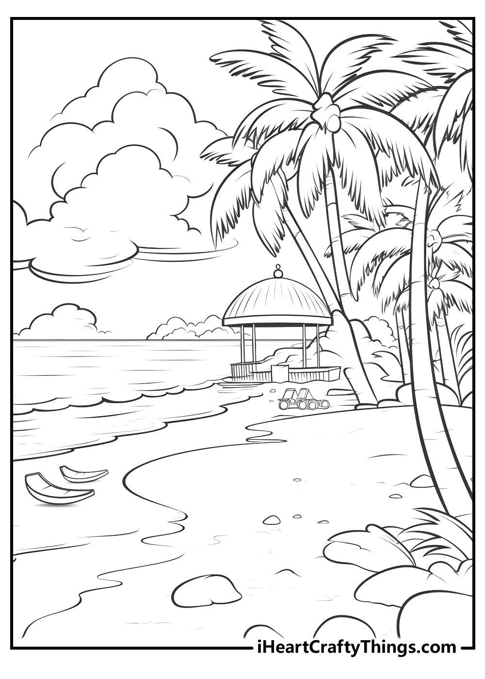 Beach Coloring Pages Beach Coloring Pages