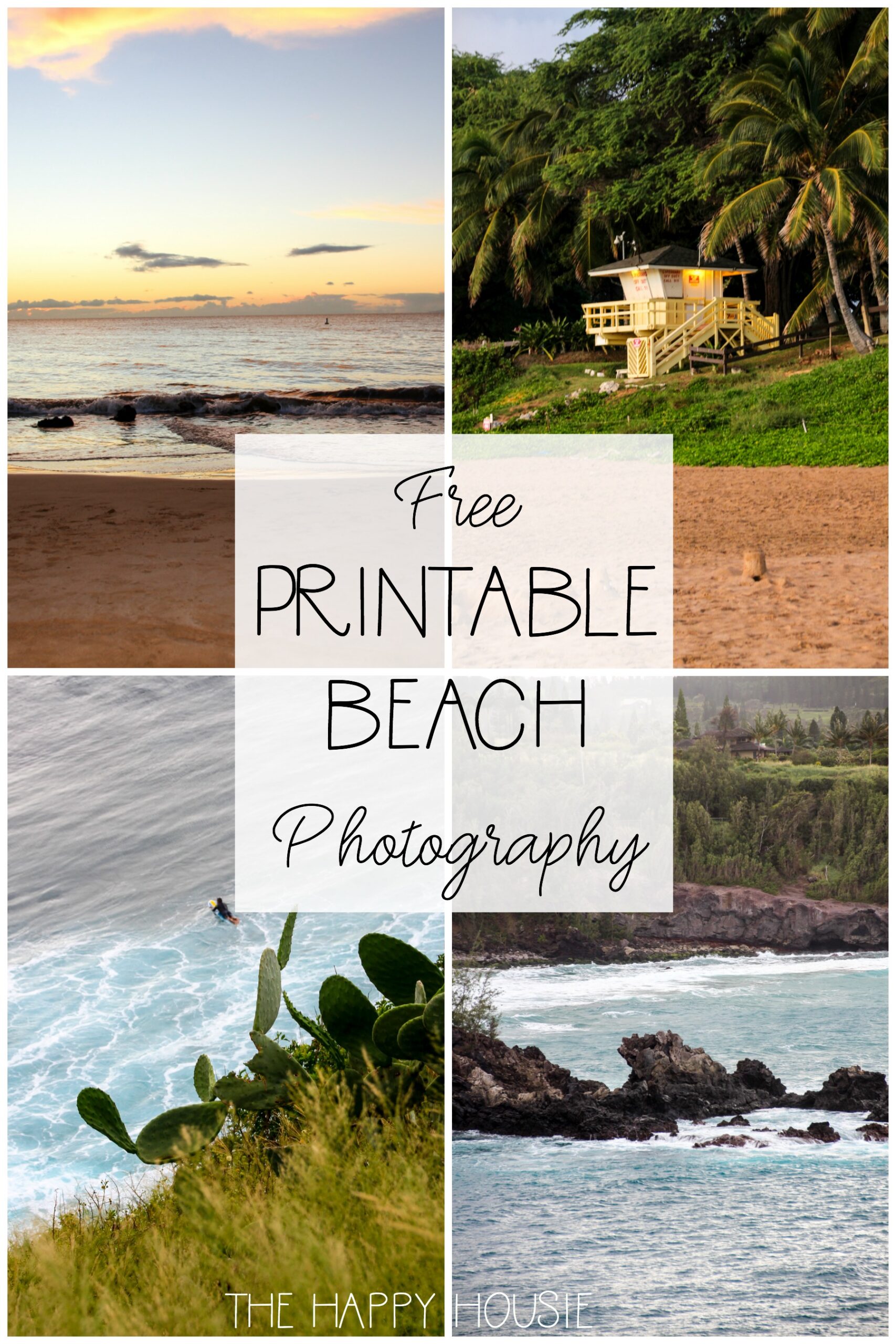 Beach Theme Gallery Wall With Free Printable Beach Photography