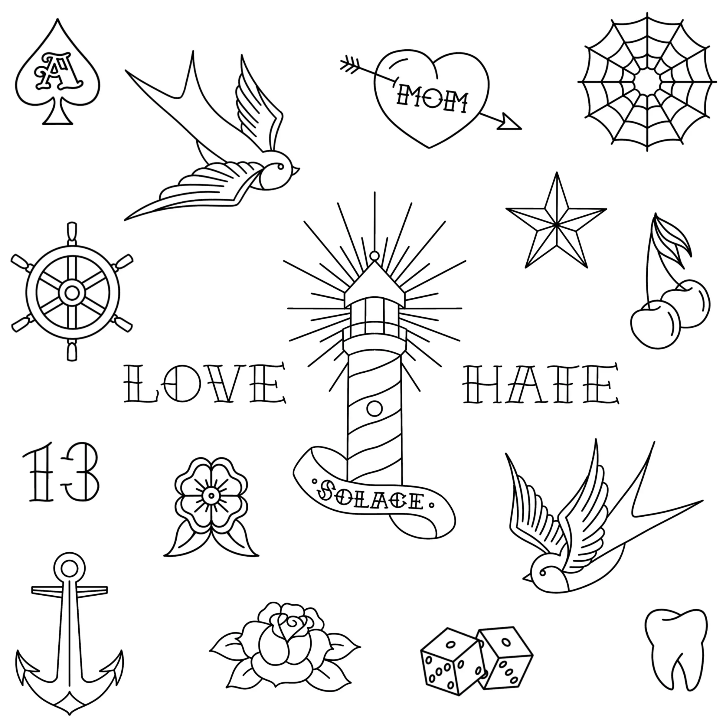 Beginner Tattoo Stencil