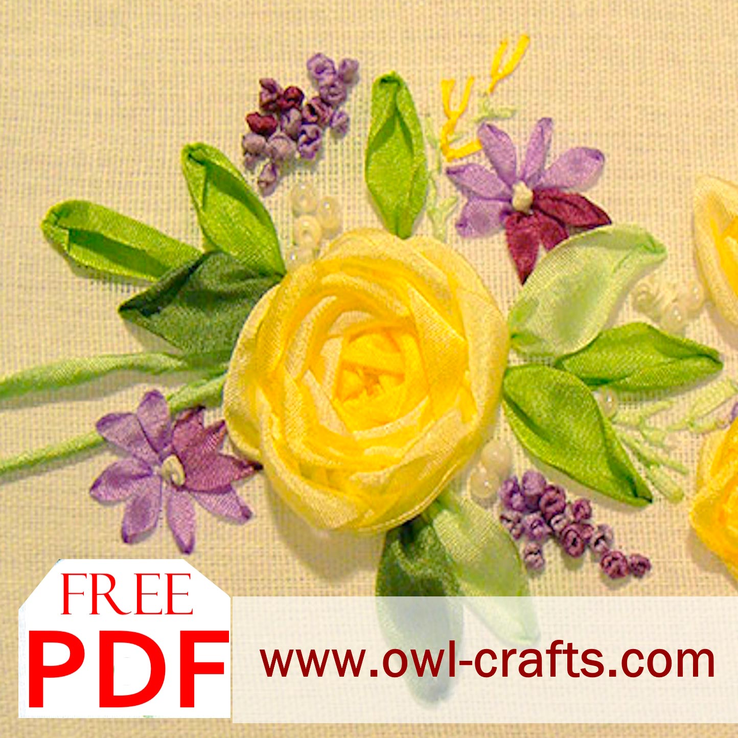 Beginners Ribbon Embroidery Pdf Yellow Rose