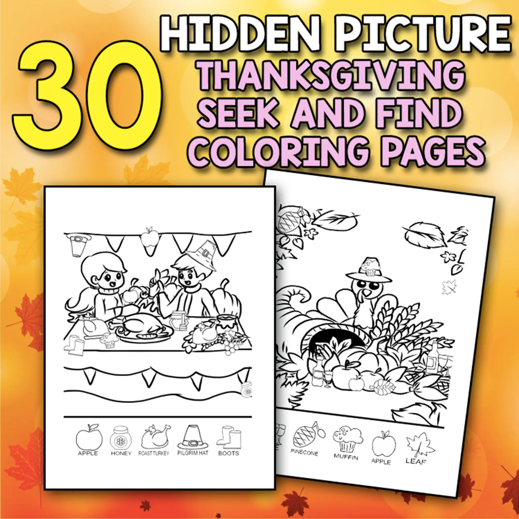 Best Value Hidden Picture Thanksgiving