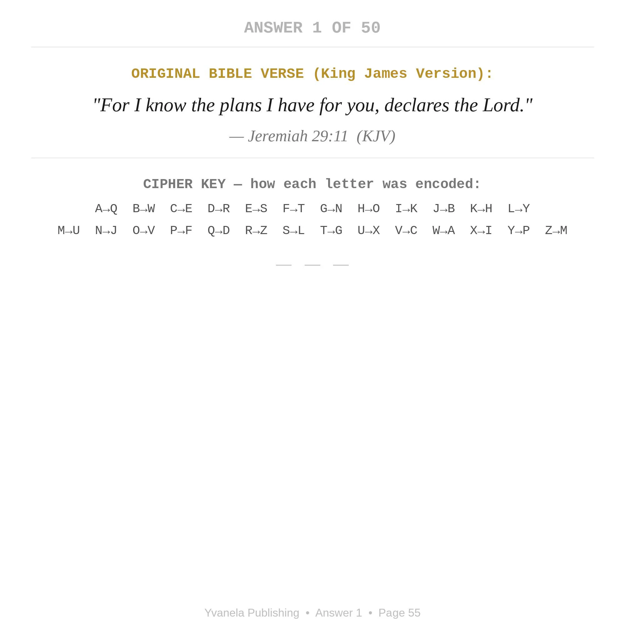 Bible Verse Cryptogram Puzzles For