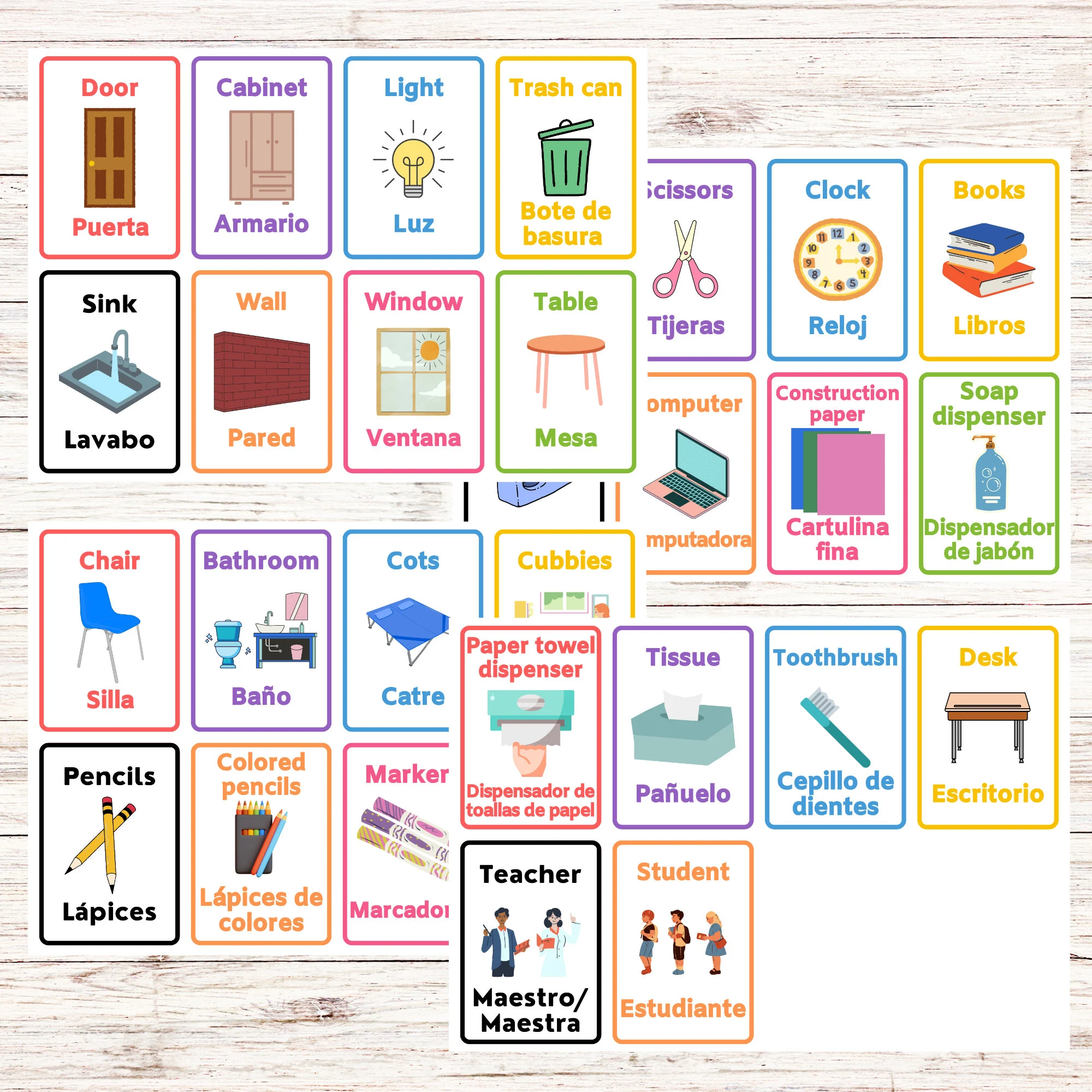 Bilingual Classroom Labels And Rules
