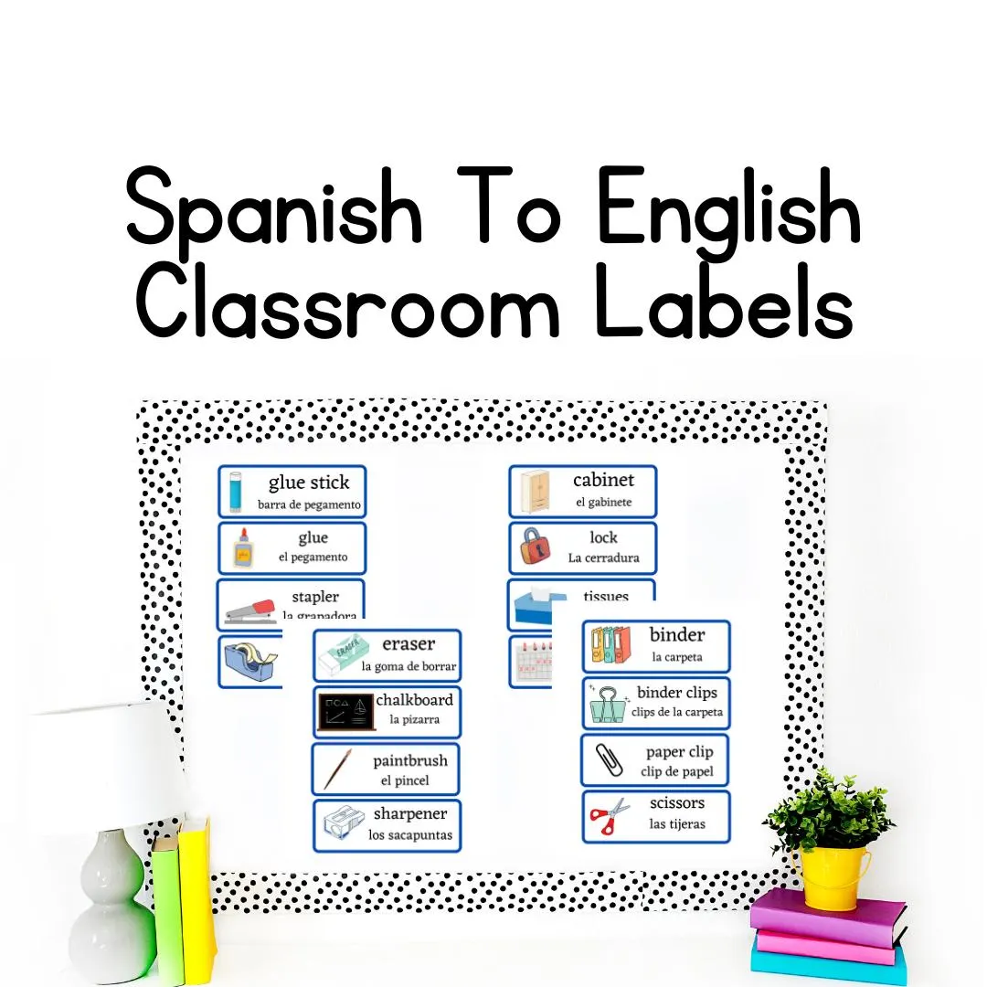 free printable spanish classroom labels