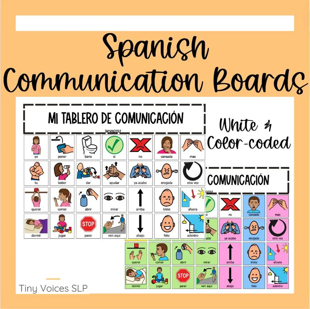 Bilingual Spanish Communication Board