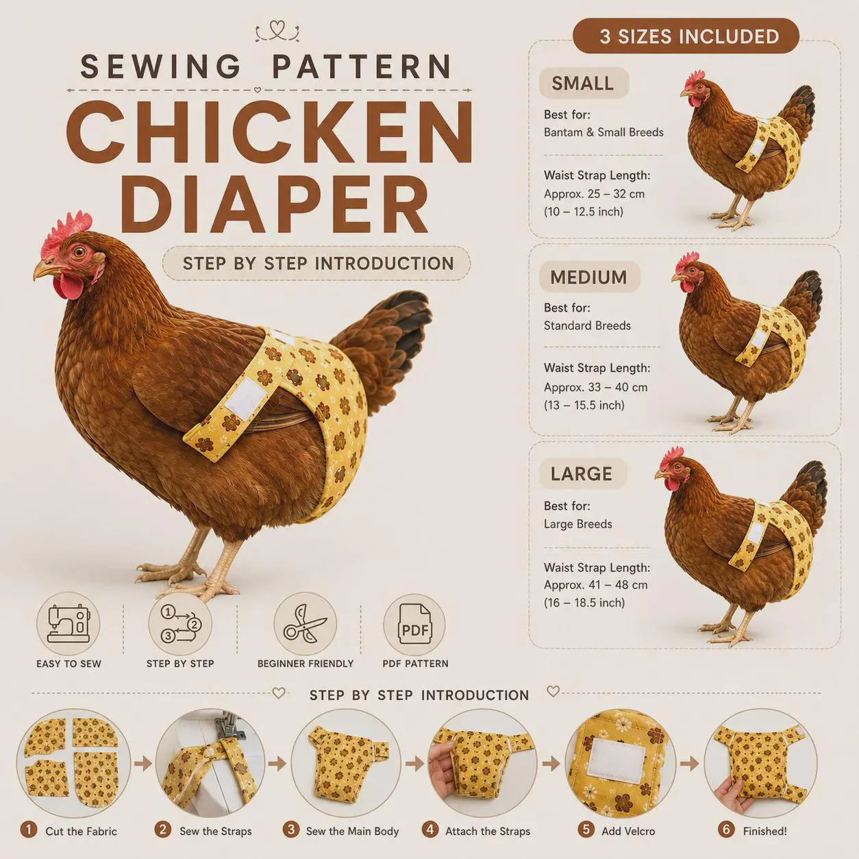 Bird Diaper Sewing Pattern