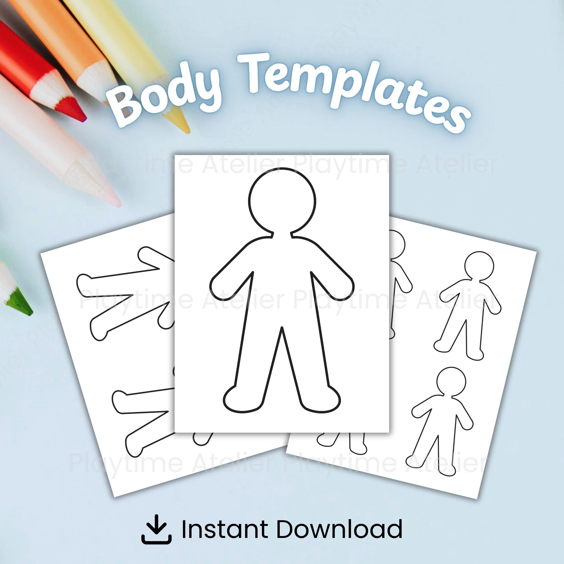 Blank Body Template Printable Basic Body