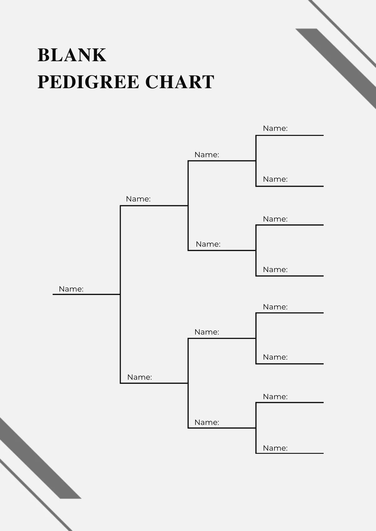 Blank Pedigree Chart