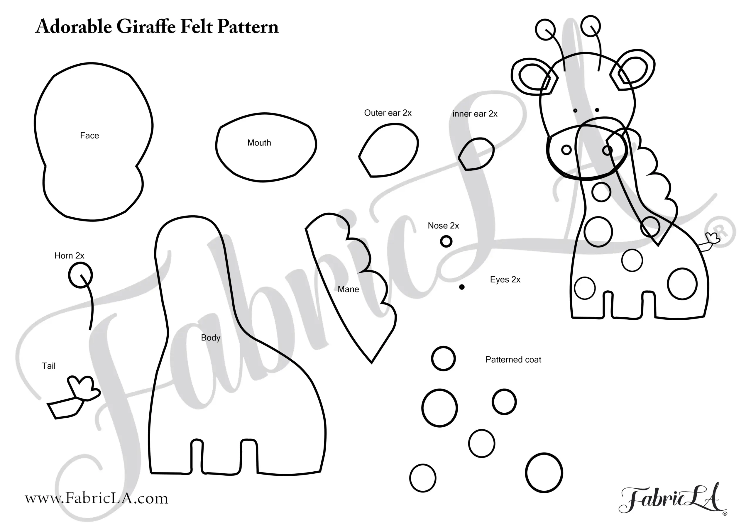Blogs Felt Diy Ideas Diy Felt Giraffe Tutorial