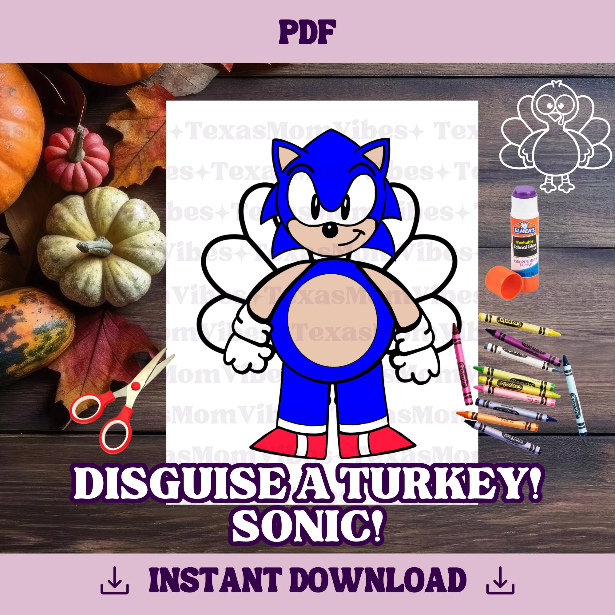 Blue Spiky Hedgehog Turkey Disguise