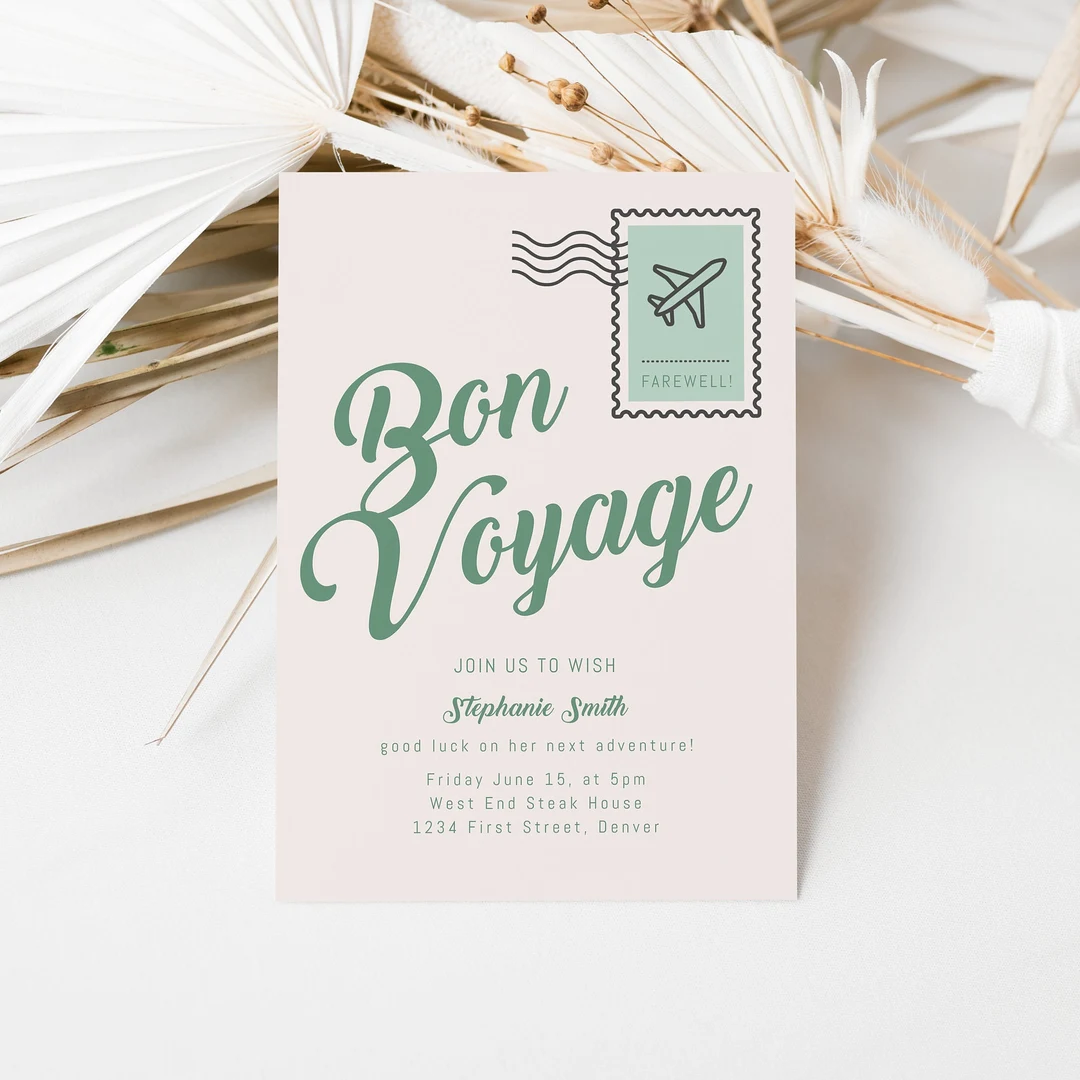 Bon Voyage Party Invitation Template Bon Voyage Party Invitation Template
