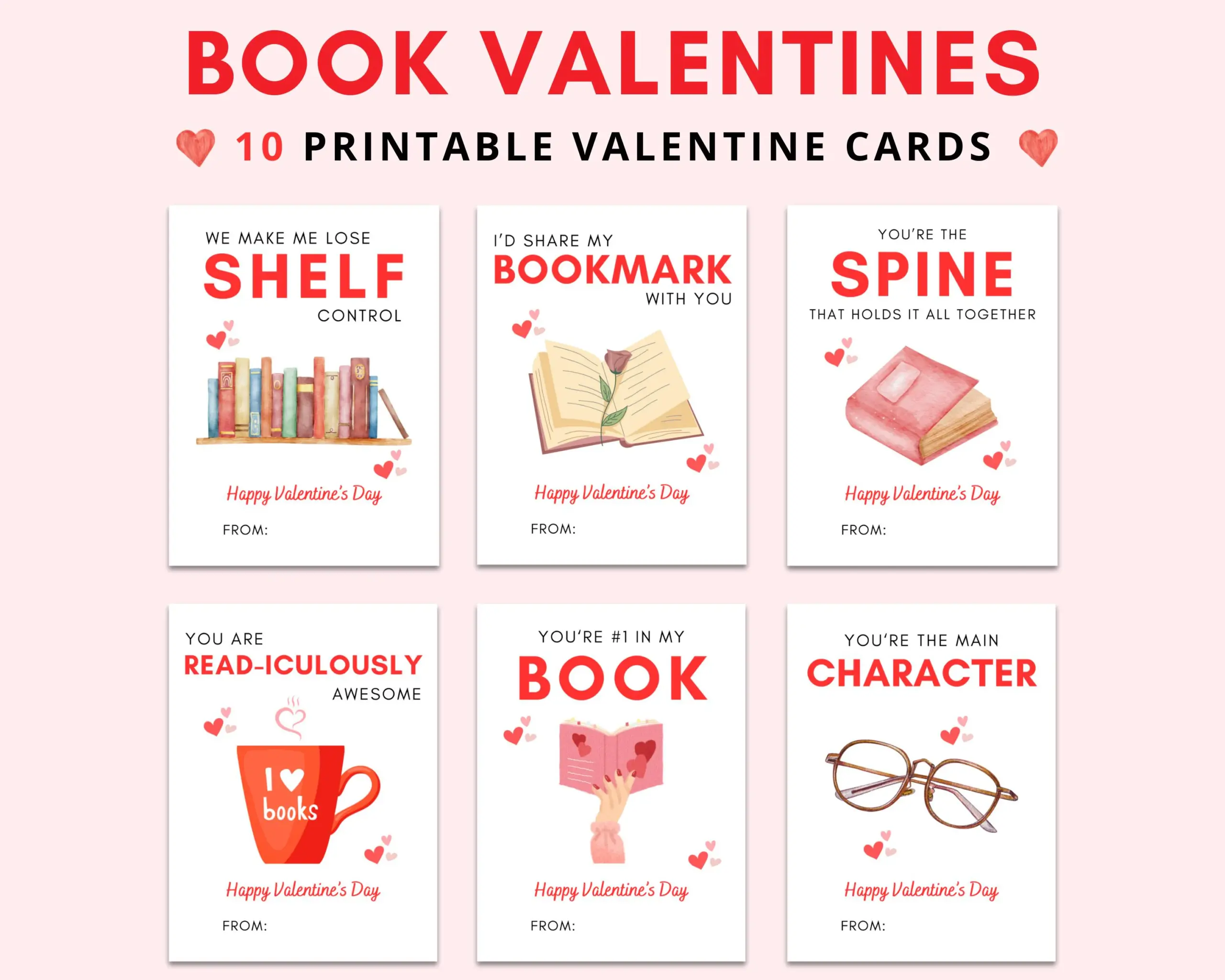 Book Valentines Book Club Valentines