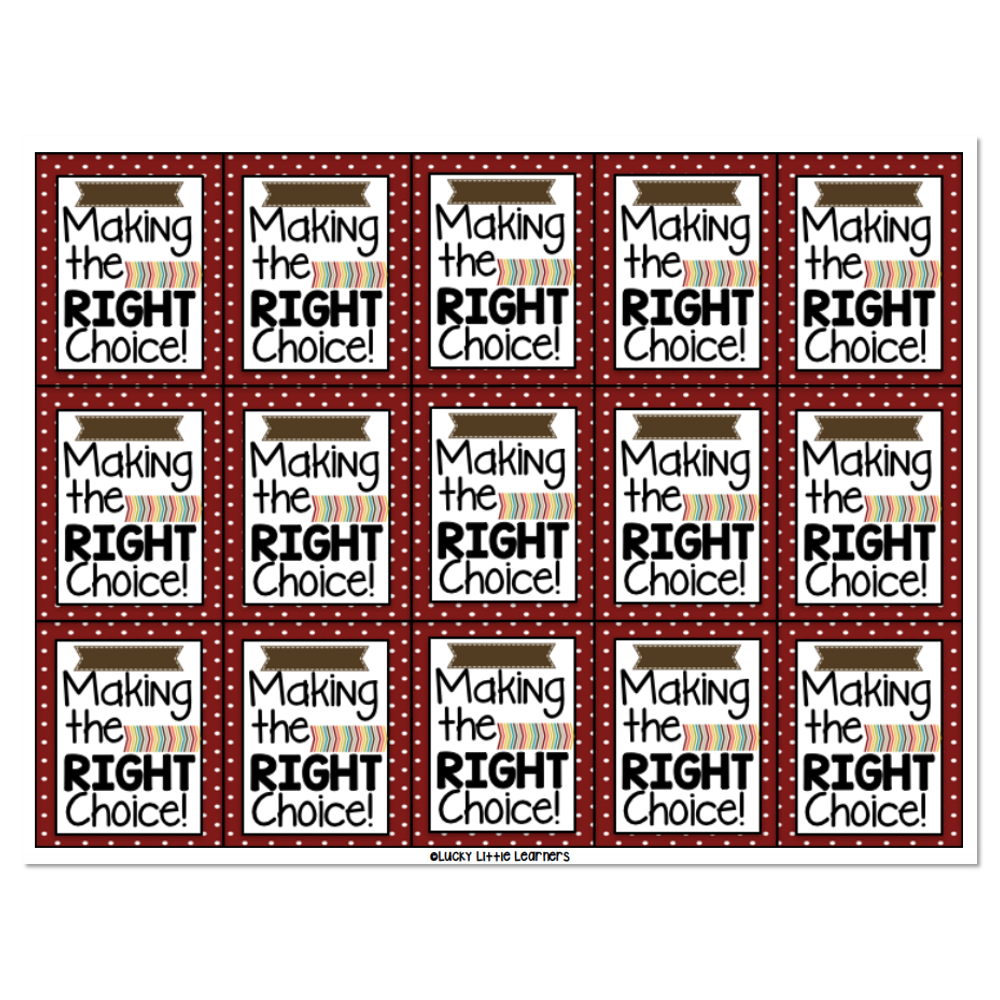 Brag Tags Set 1 Right Choice