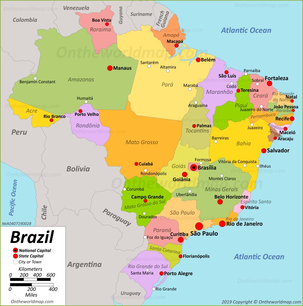 free printable map of brazil