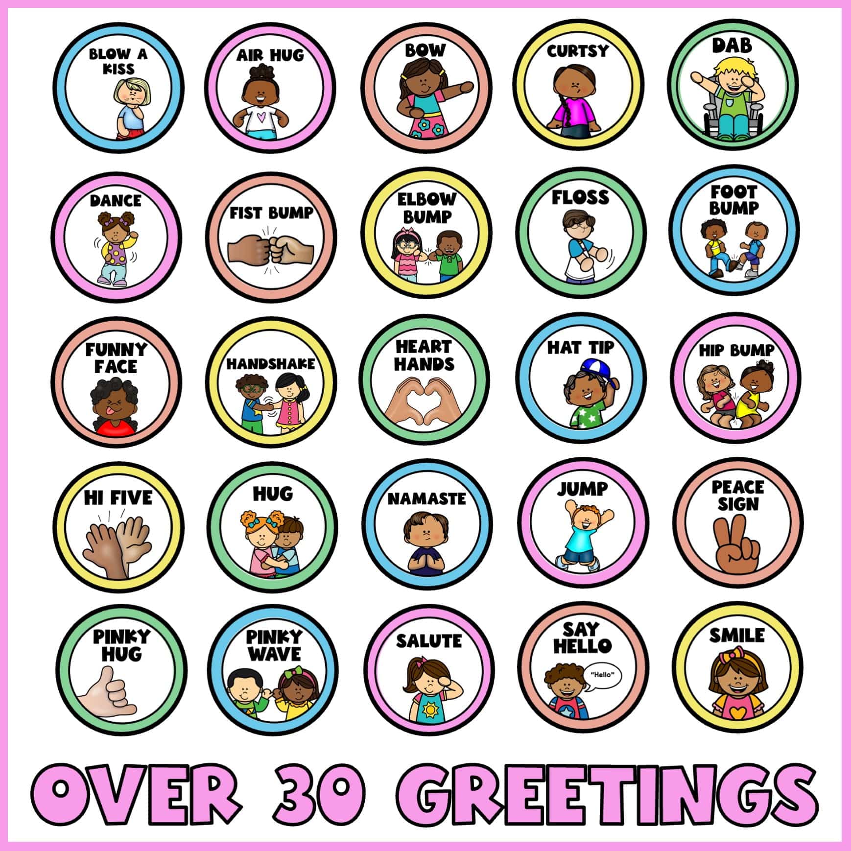 Bright And Simple Greeting Signs