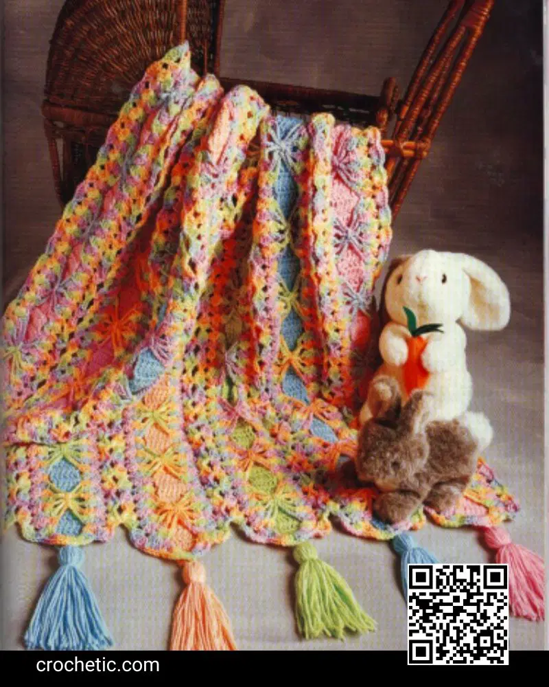 Bright Ribbons Mile A Minute Afghan Crochet Pattern