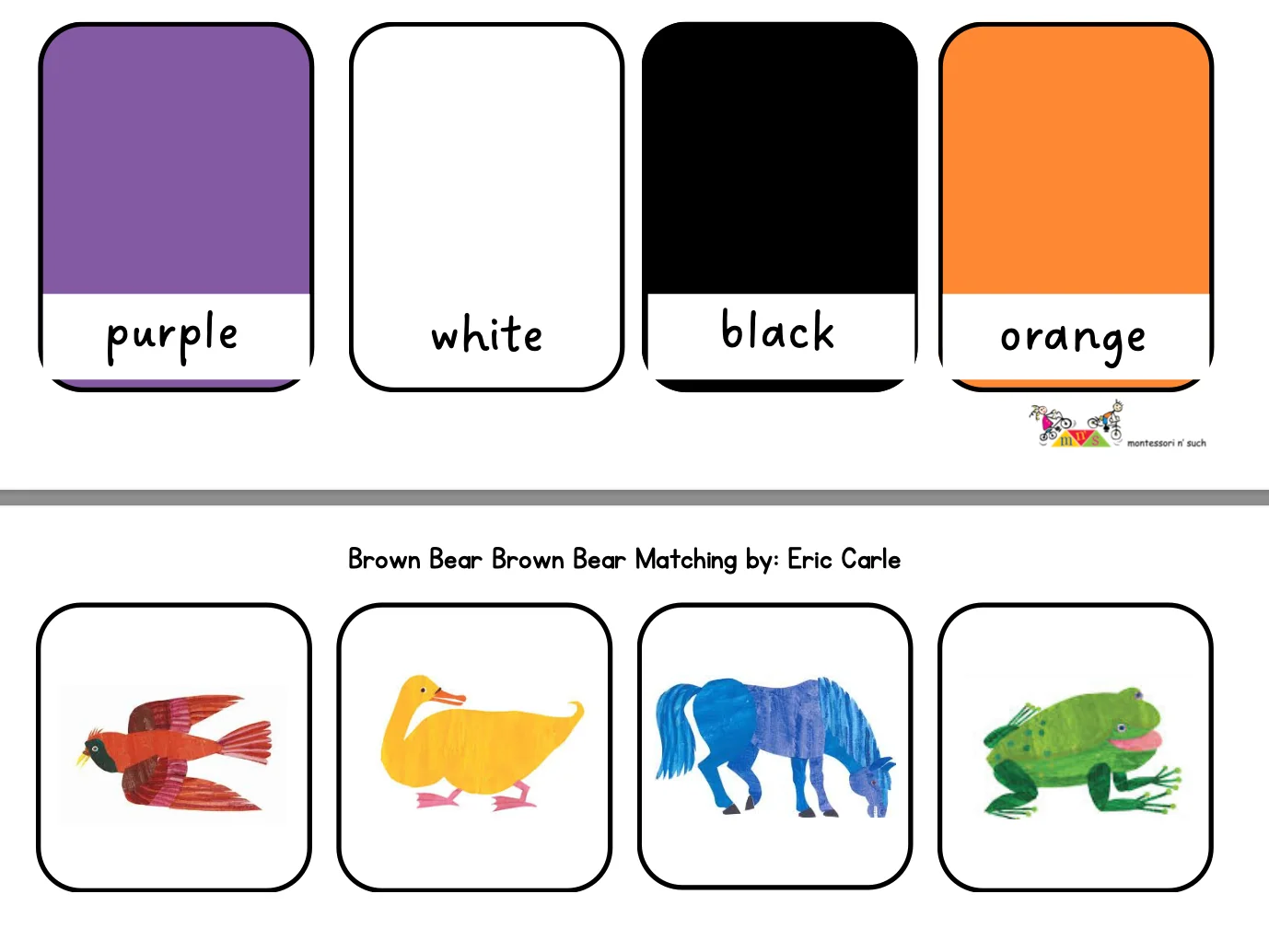 Brown Bear Brown Bear Color Match And Sequence Activity