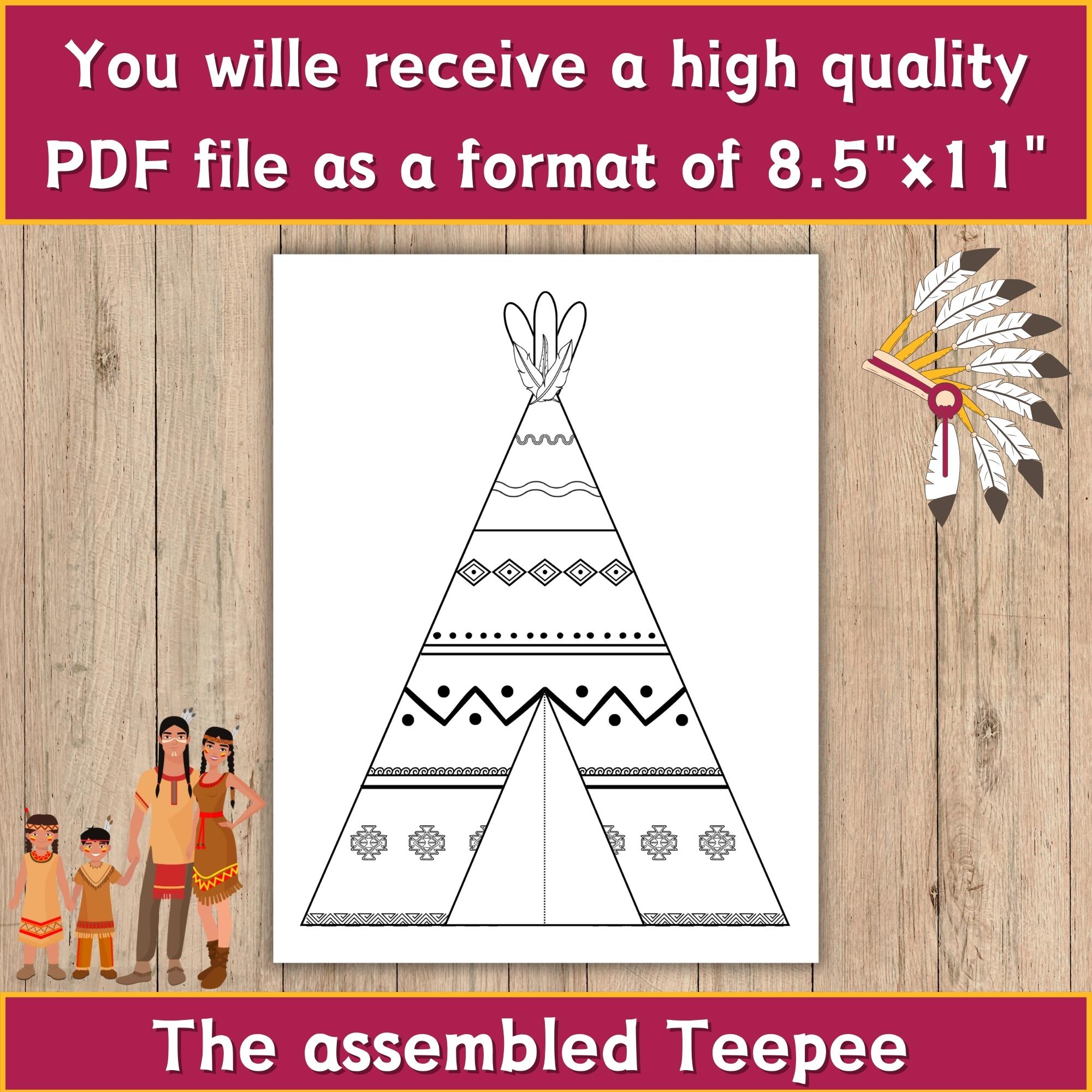 Build A Teepee Tipi Native Americans Crafts Design Your Own Teepee Template Create A Teepee Tipi