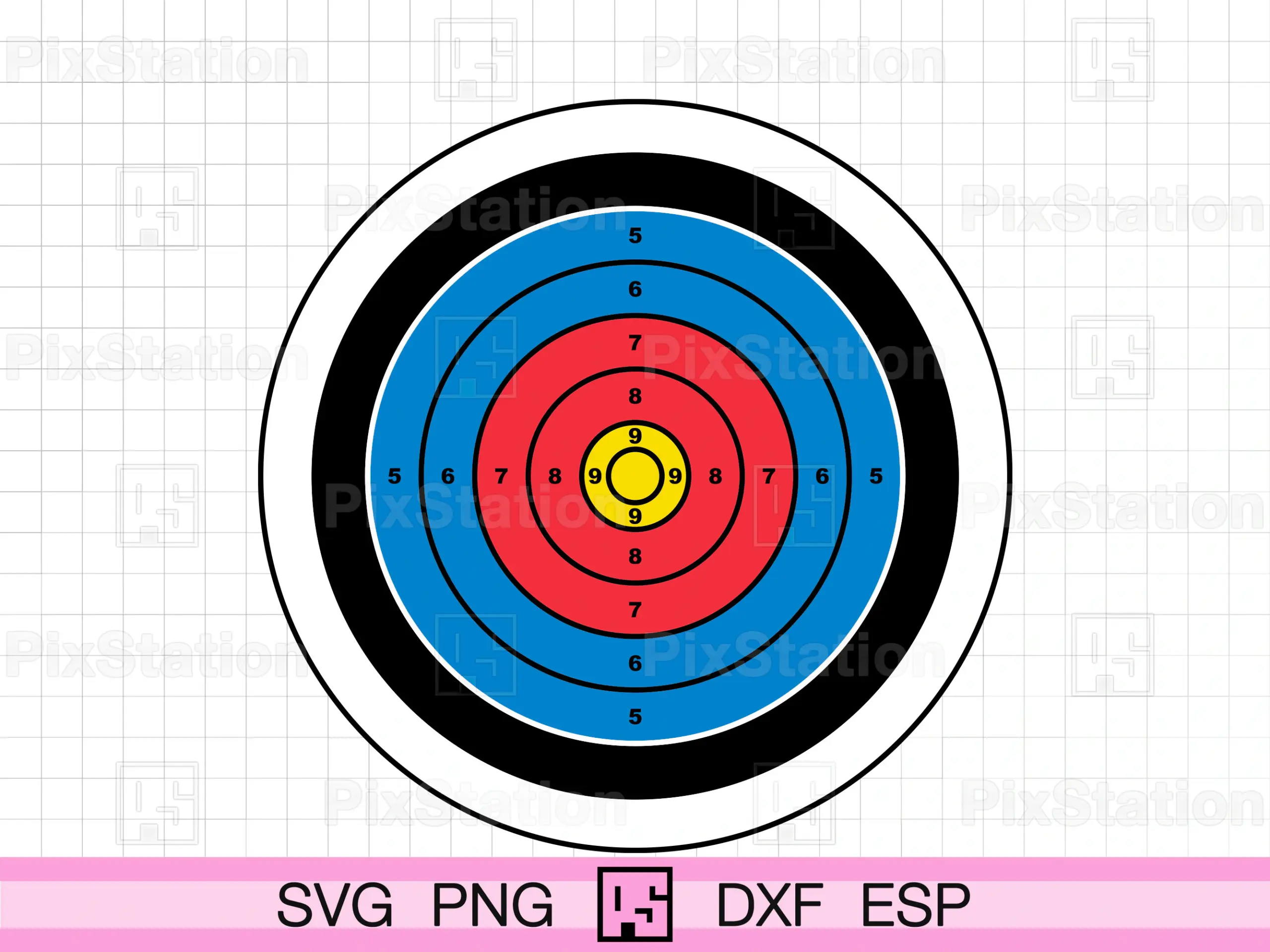 Bullseye Shooting Target Svg Printable Bullseye Shooting Target Svg Printable